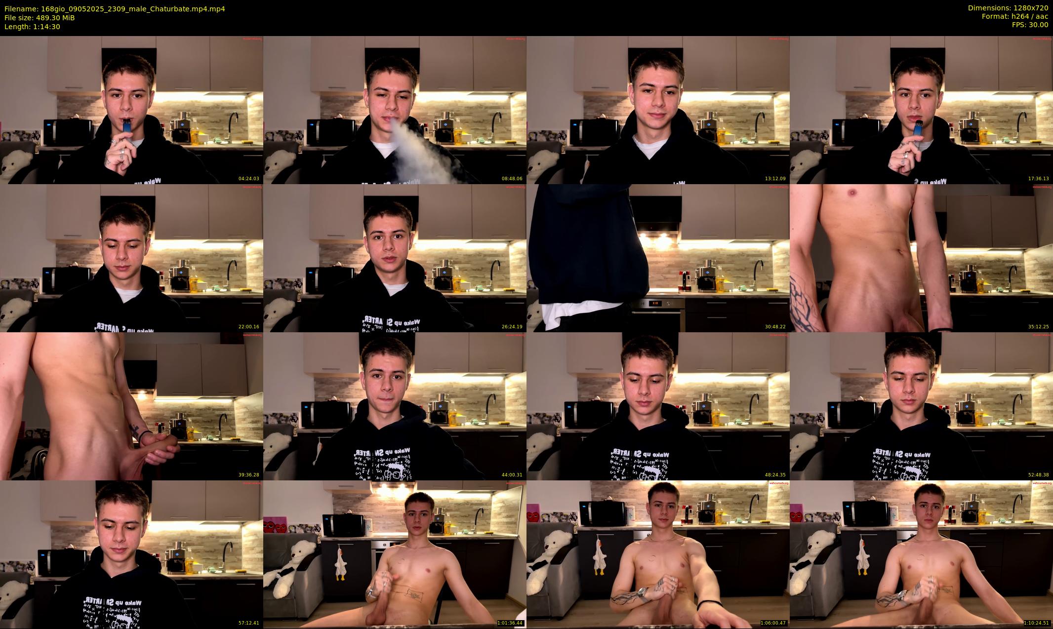168gio — 75 minute Chaturbate male cam show recording, 720p, May 9, 2025