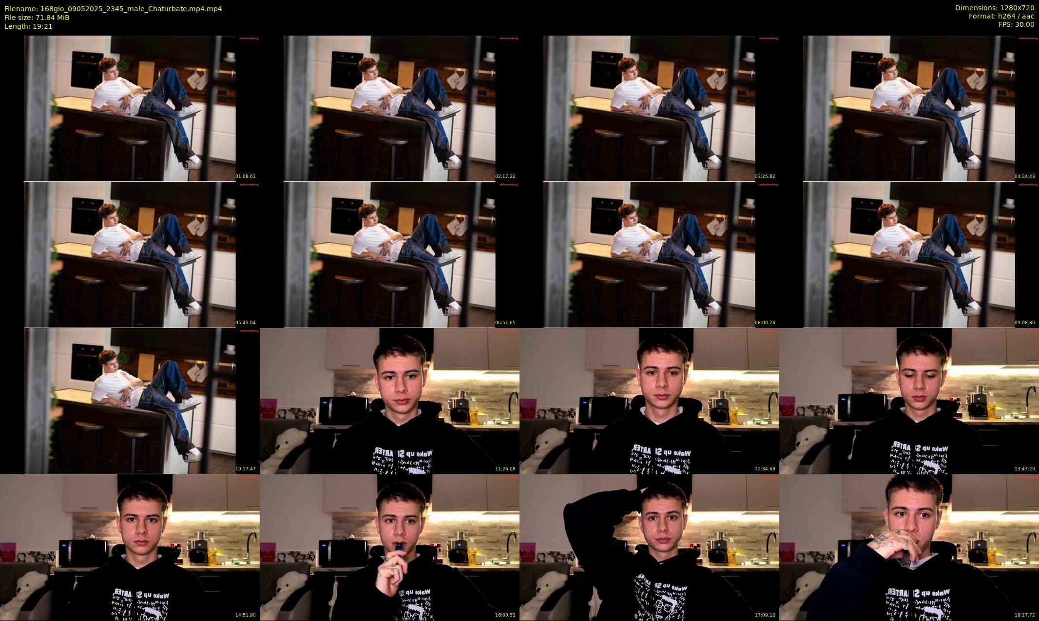 168gio — 20 minute Chaturbate male cam show recording, 720p, May 9, 2025