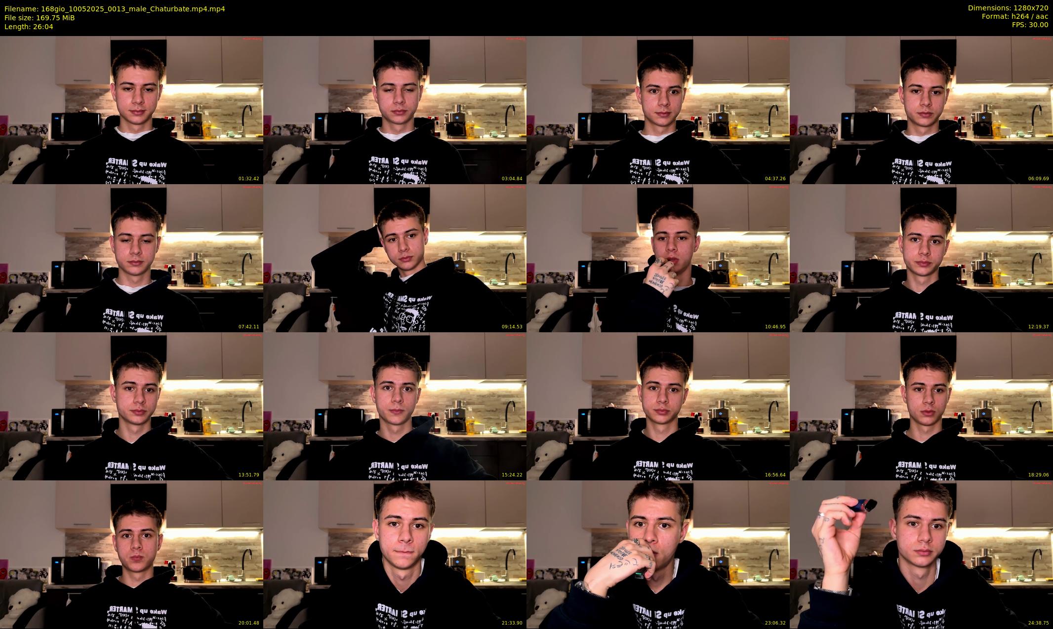 168gio — 27 minute Chaturbate male cam show recording, 720p, May 10, 2025
