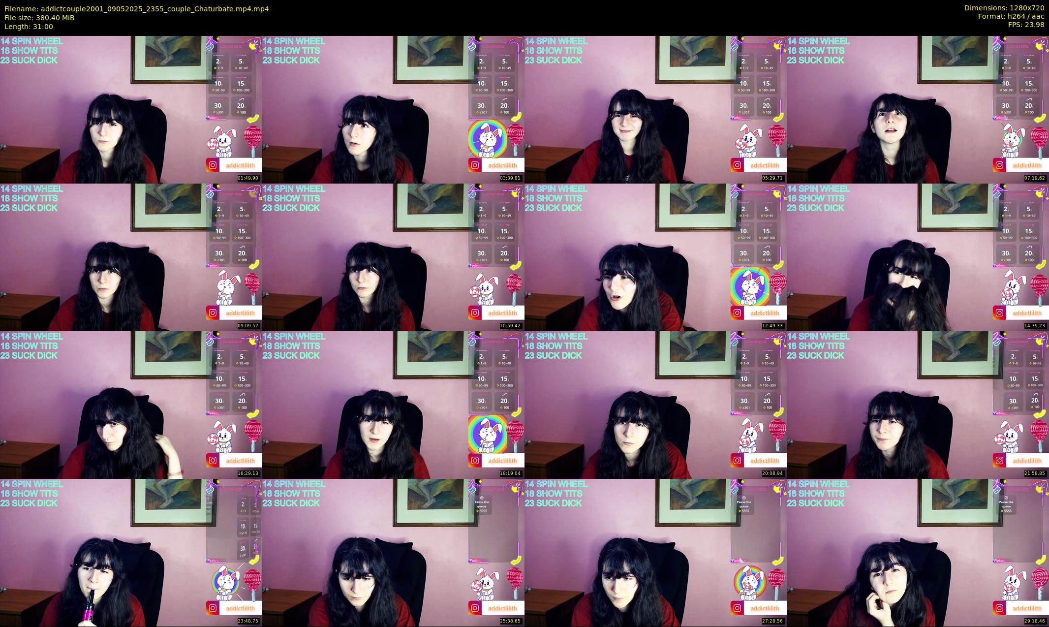 addictcouple2001 — 31 minute Chaturbate couple cam show recording, 720p, May 9, 2025