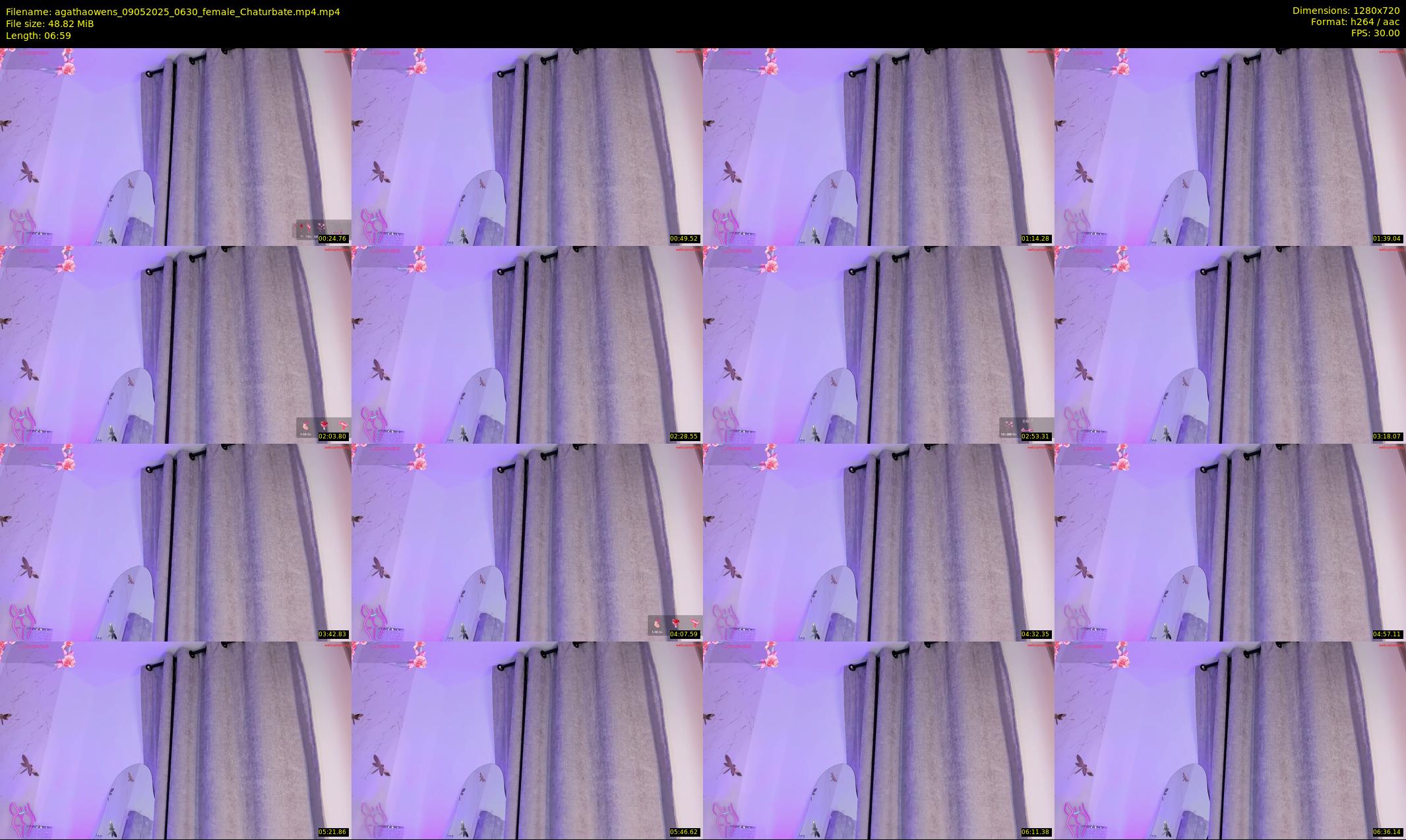 agathaowens — 7 minute Chaturbate female cam show recording, 720p, May 9, 2025