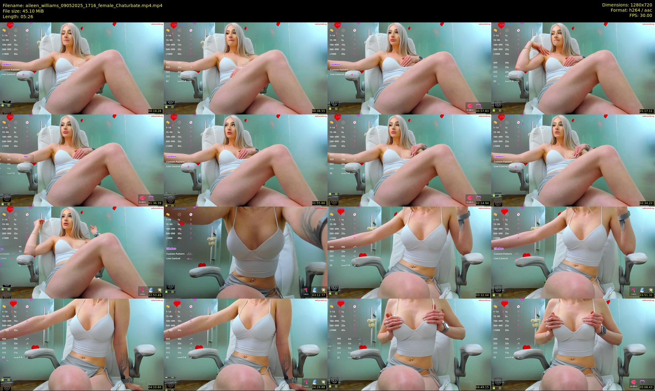 aileen_williams — 6 minute Chaturbate female cam show recording, 720p, May 9, 2025