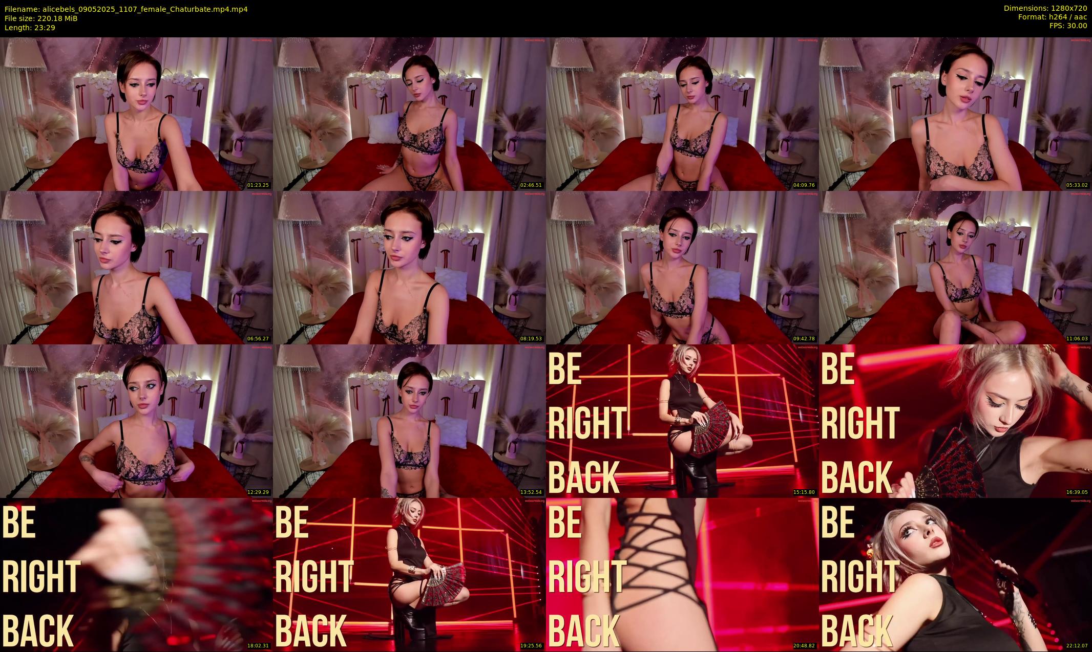 alicebels — 24 minute Chaturbate female cam show recording, 720p, May 9, 2025