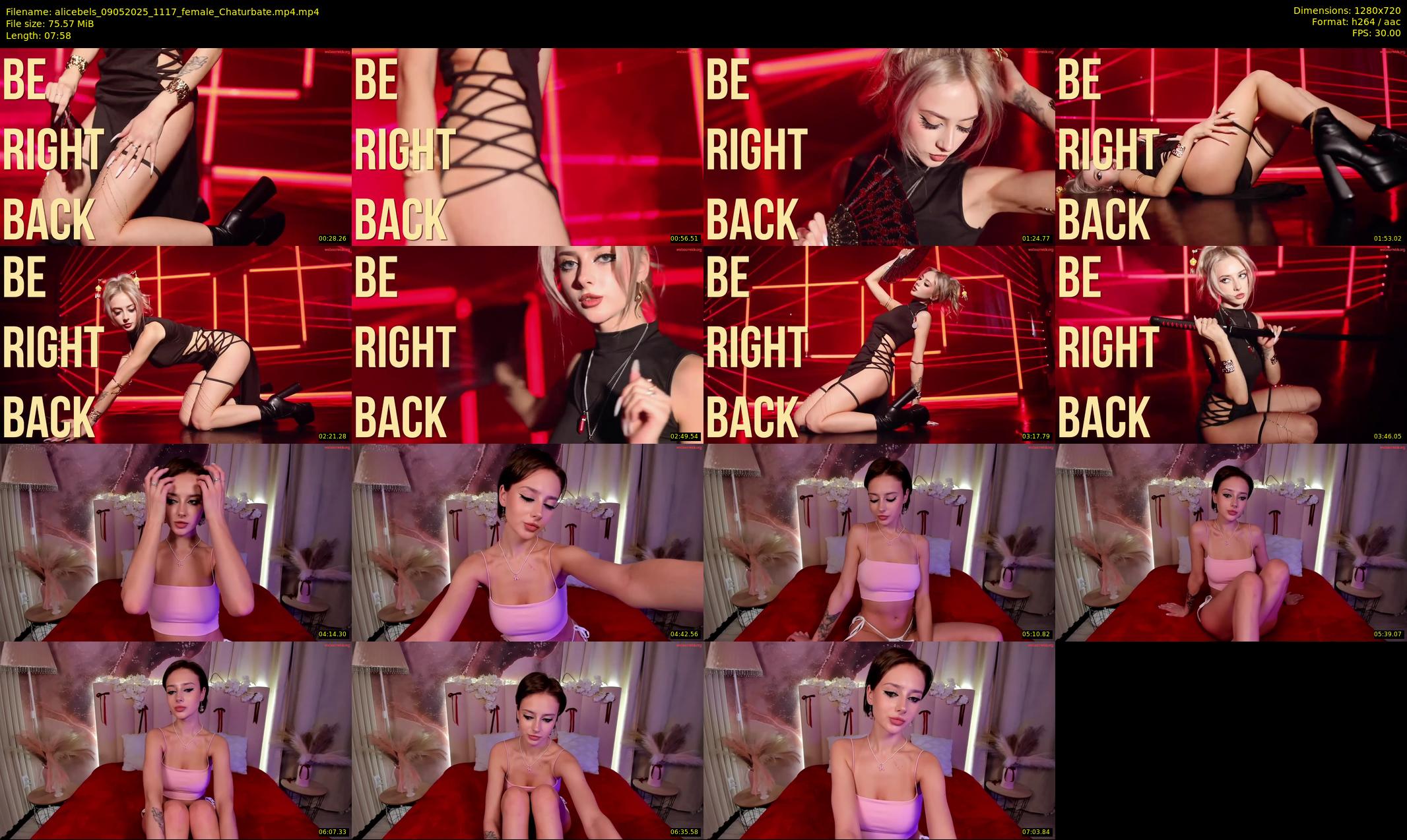 alicebels — 8 minute Chaturbate female cam show recording, 720p, May 9, 2025