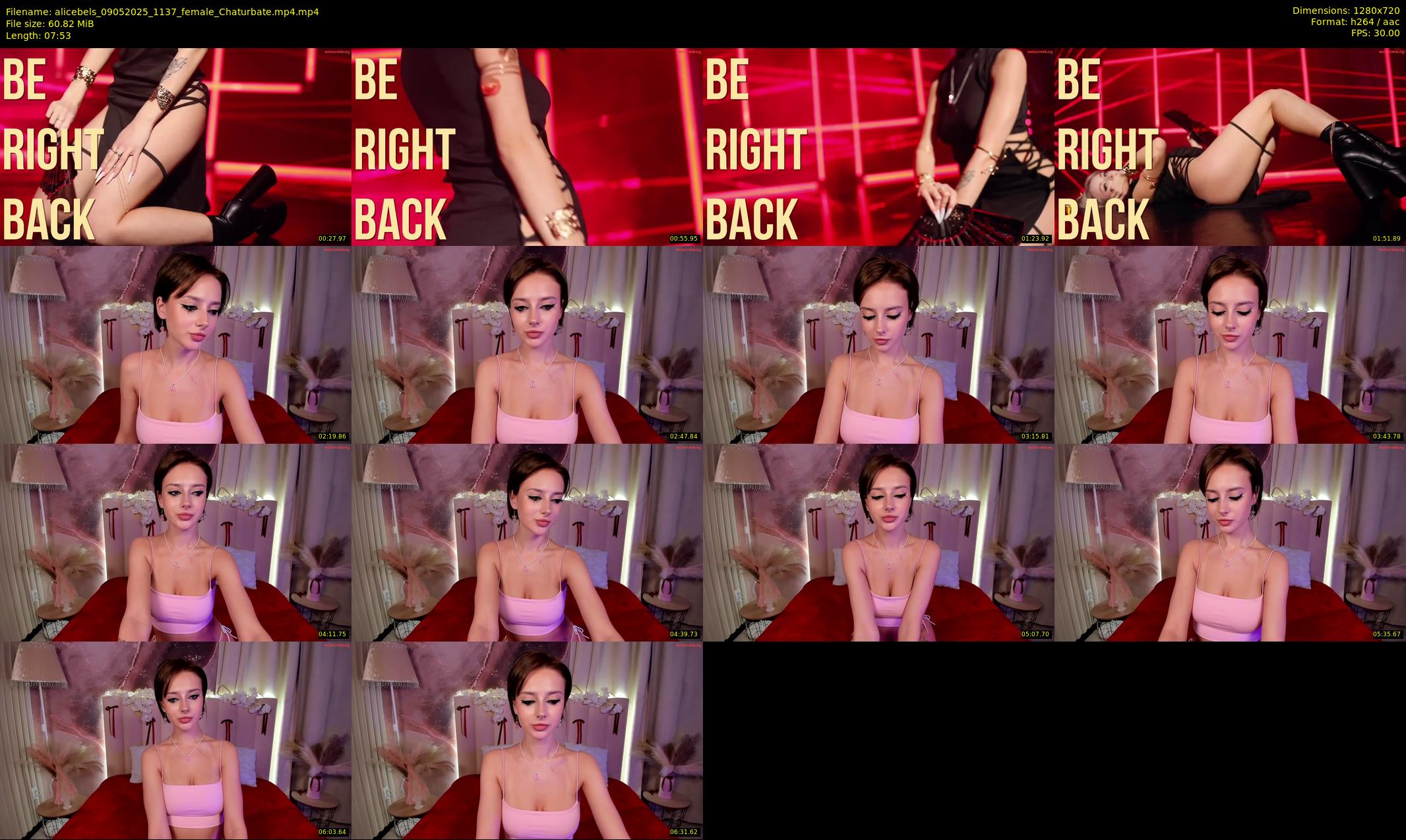 alicebels — 8 minute Chaturbate female cam show recording, 720p, May 9, 2025