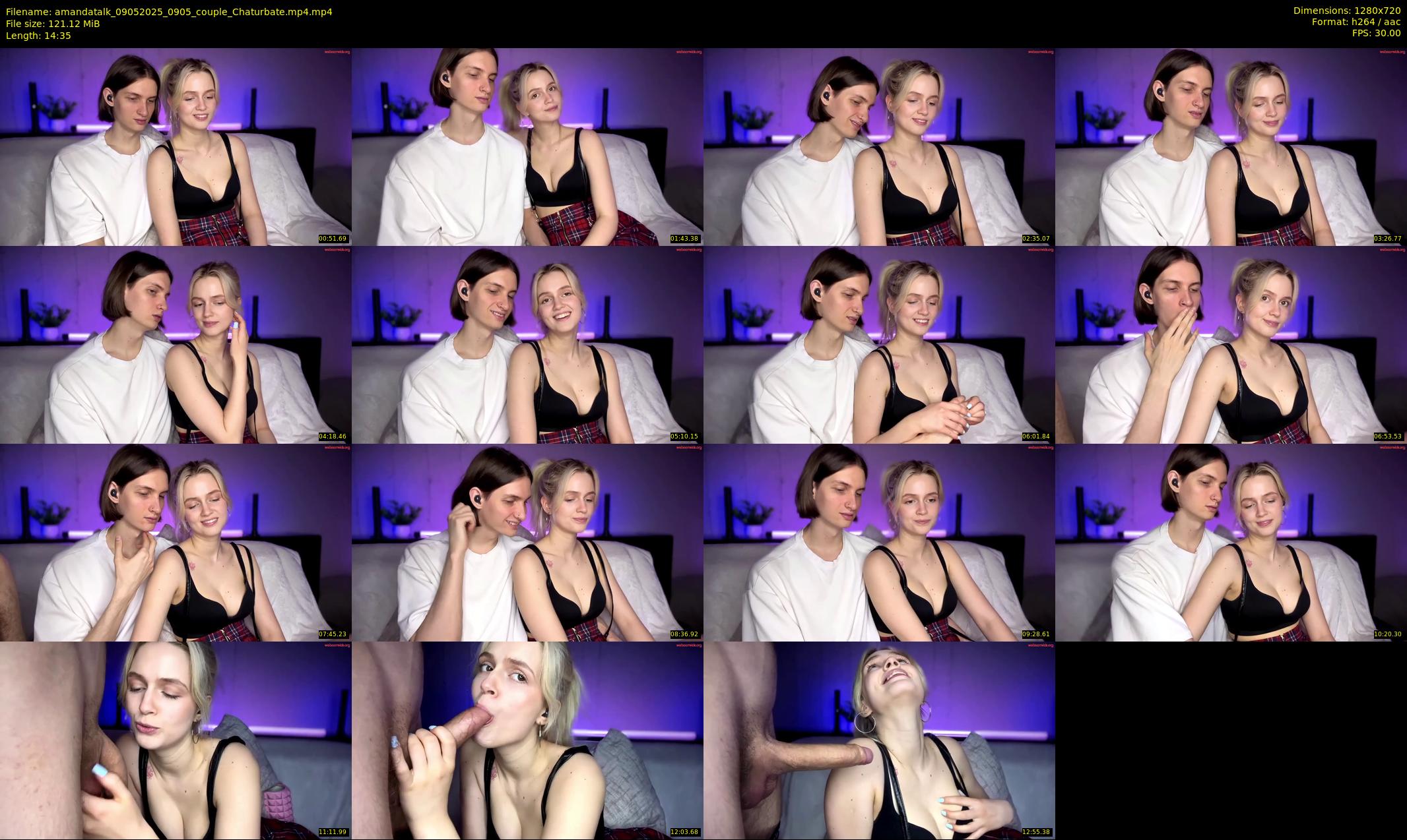 amandatalk — 15 minute Chaturbate couple cam show recording, 720p, May 9, 2025