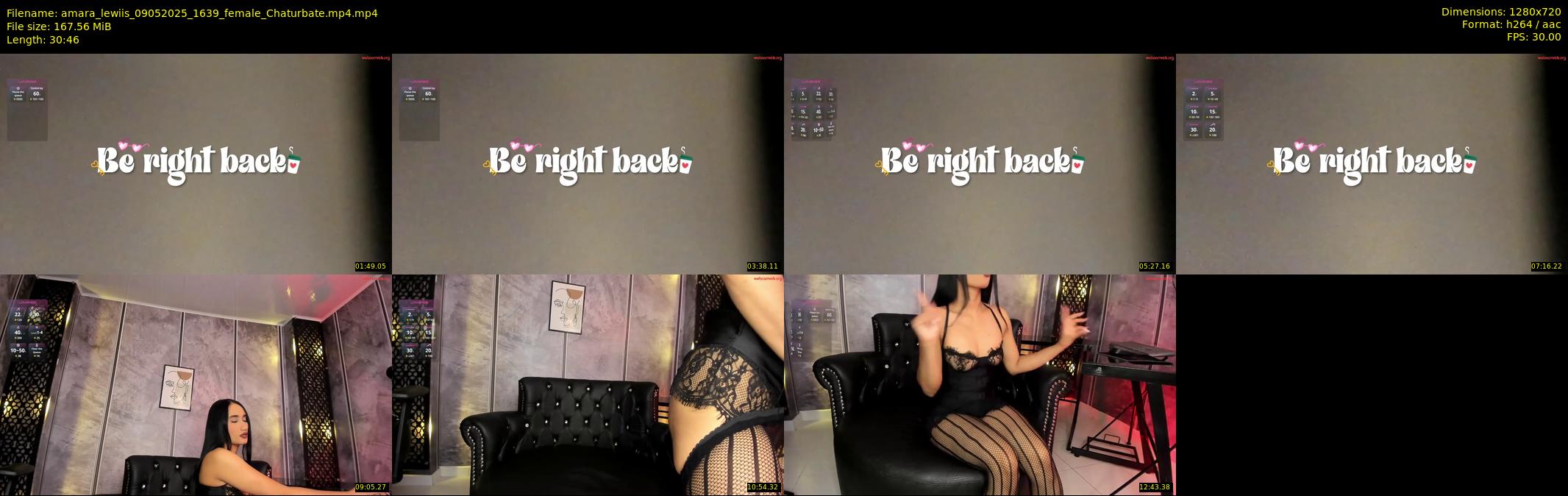 amara_lewiis — 31 minute Chaturbate female cam show recording, 720p, May 9, 2025
