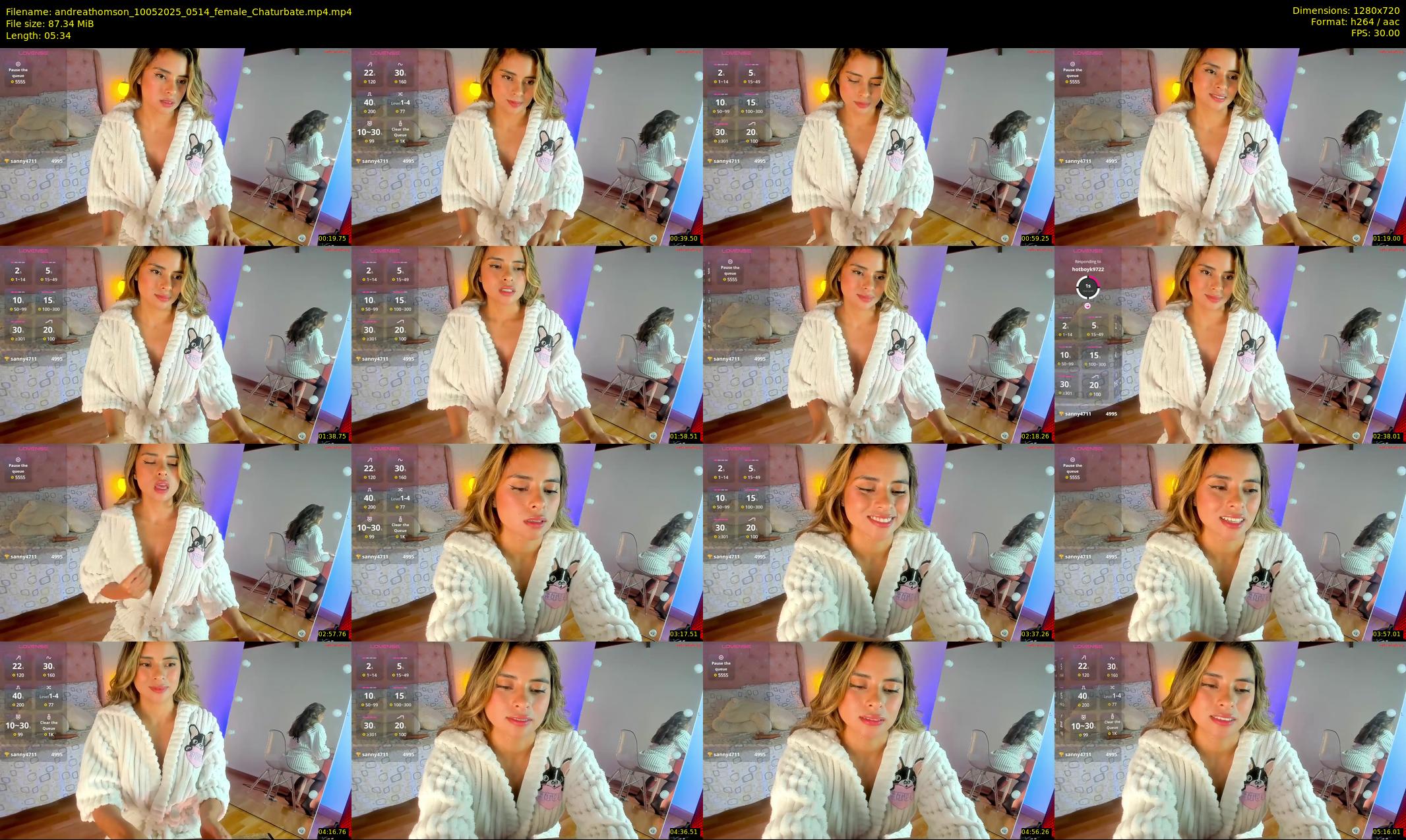 andreathomson — 6 minute Chaturbate female cam show recording, 720p, May 10, 2025