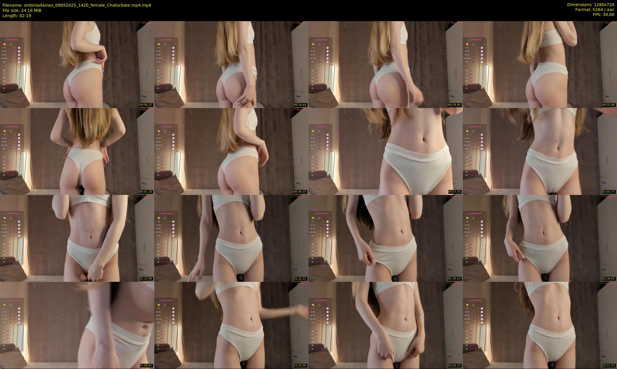 antoniadaines — 3 minute Chaturbate female cam show recording, 720p, May 9, 2025