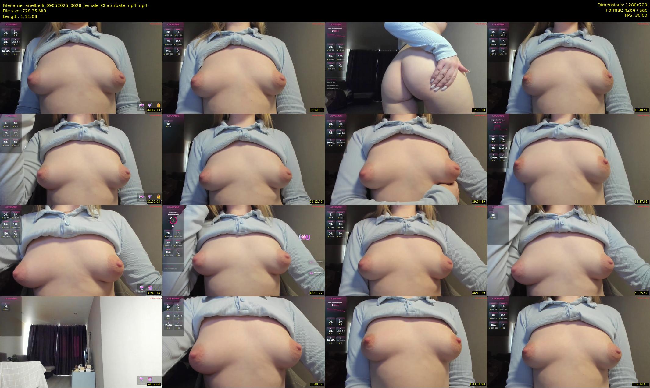 arielbelli — 72 minute Chaturbate female cam show recording, 720p, May 9, 2025