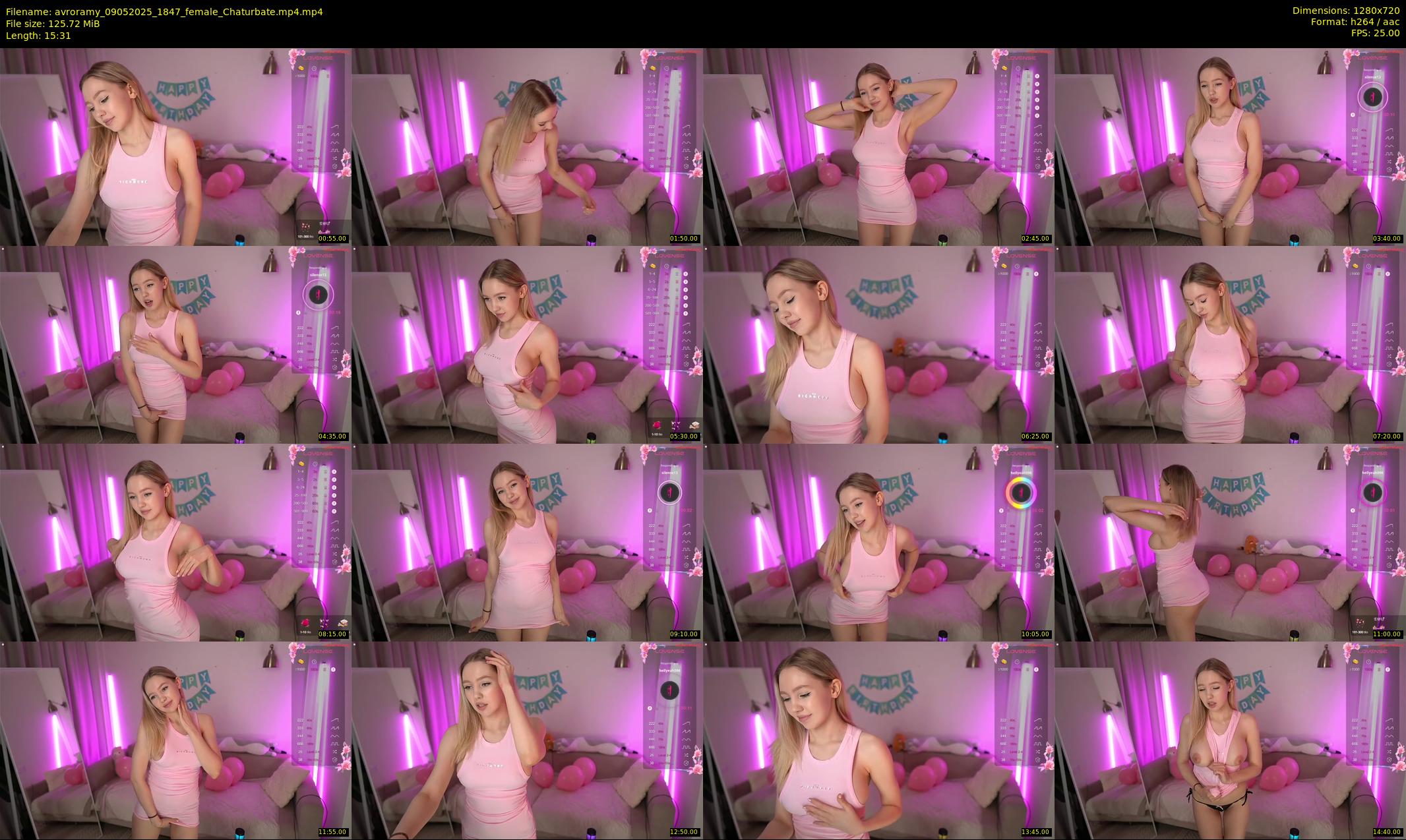 avroramy — 16 minute Chaturbate female cam show recording, 720p, May 9, 2025