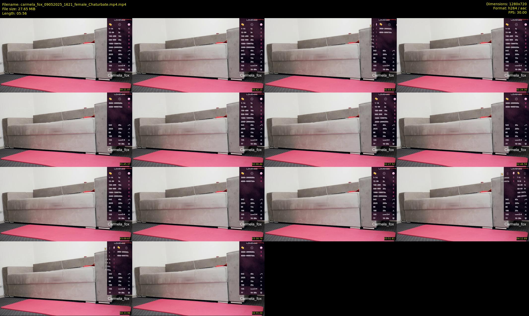 carmela_fox — 6 minute Chaturbate female cam show recording, 720p, May 9, 2025