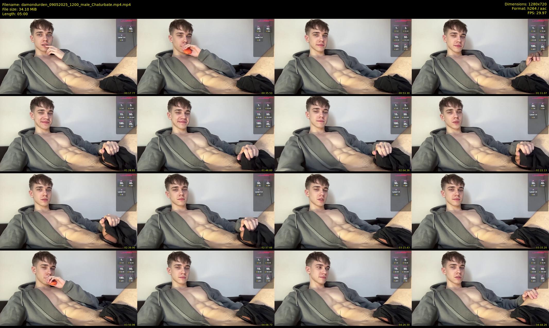damondurden — 5 minute Chaturbate male cam show recording, 720p, May 9, 2025