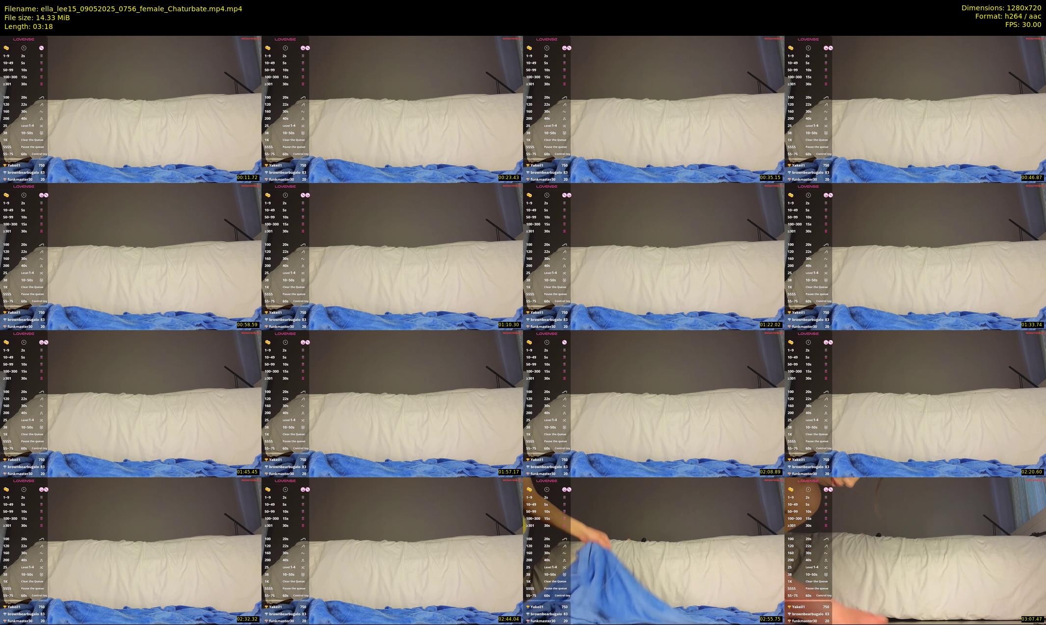 ella_lee15 — 4 minute Chaturbate female cam show recording, 720p, May 9, 2025