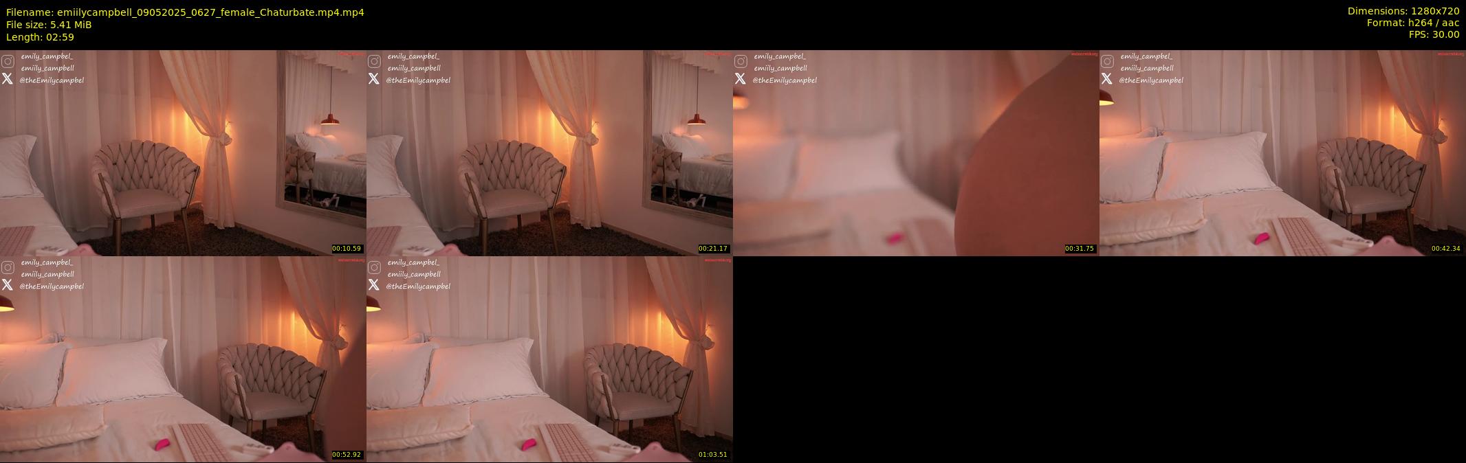 emiilycampbell — 3 minute Chaturbate female cam show recording, 720p, May 9, 2025