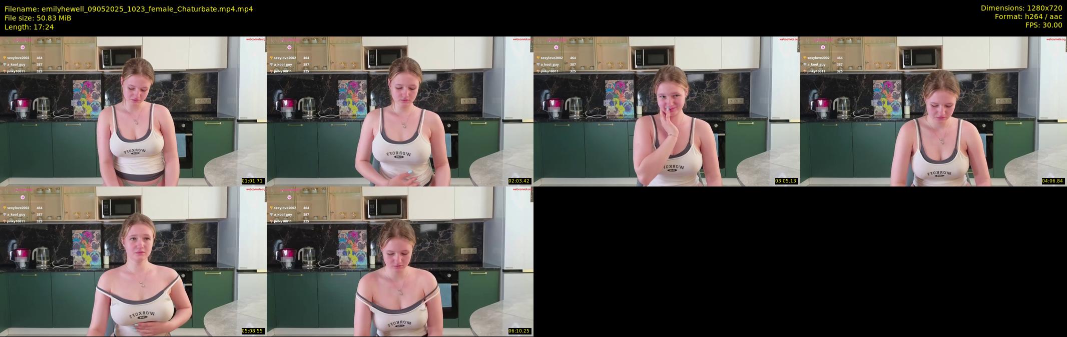 emilyhewell — 18 minute Chaturbate female cam show recording, 720p, May 9, 2025