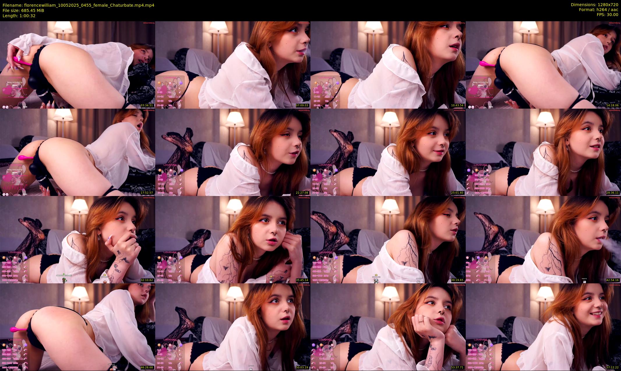 florencewilliam — 61 minute Chaturbate female cam show recording, 720p, May 10, 2025