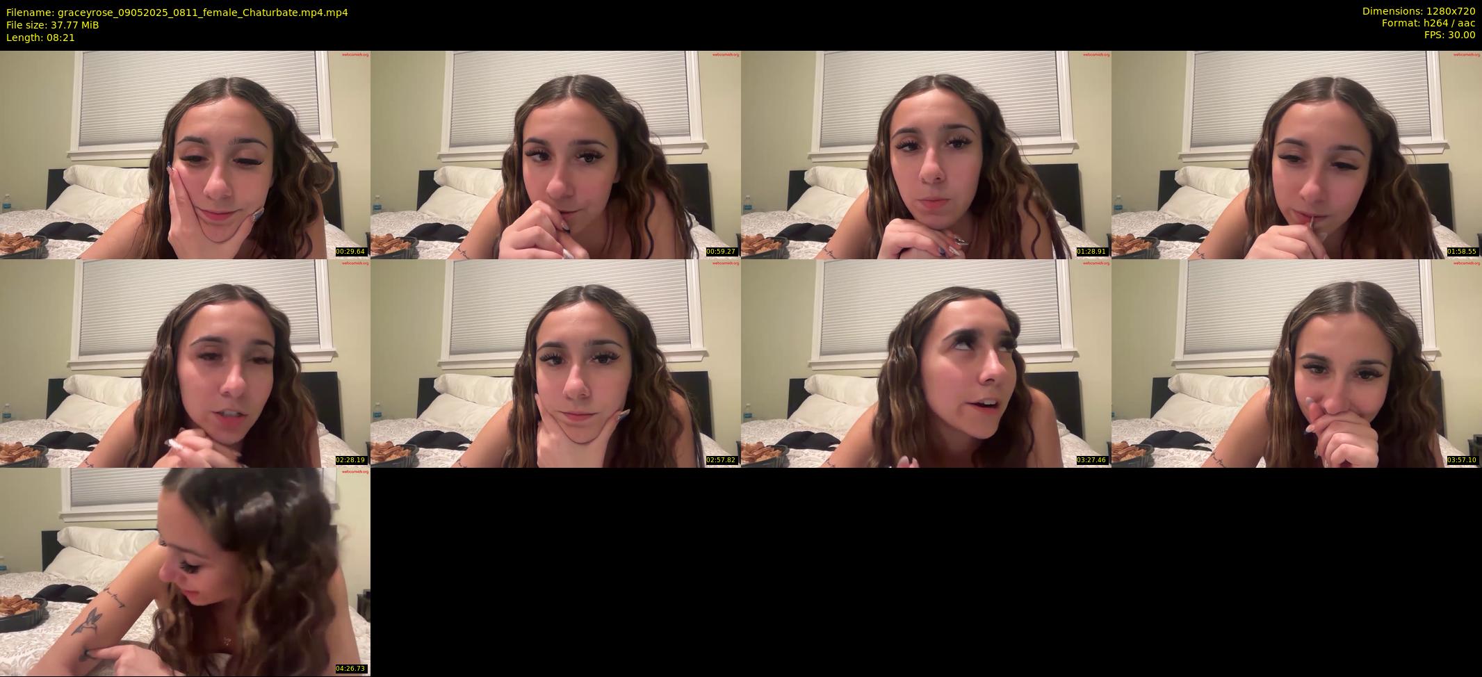 graceyrose — 9 minute Chaturbate female cam show recording, 720p, May 9, 2025