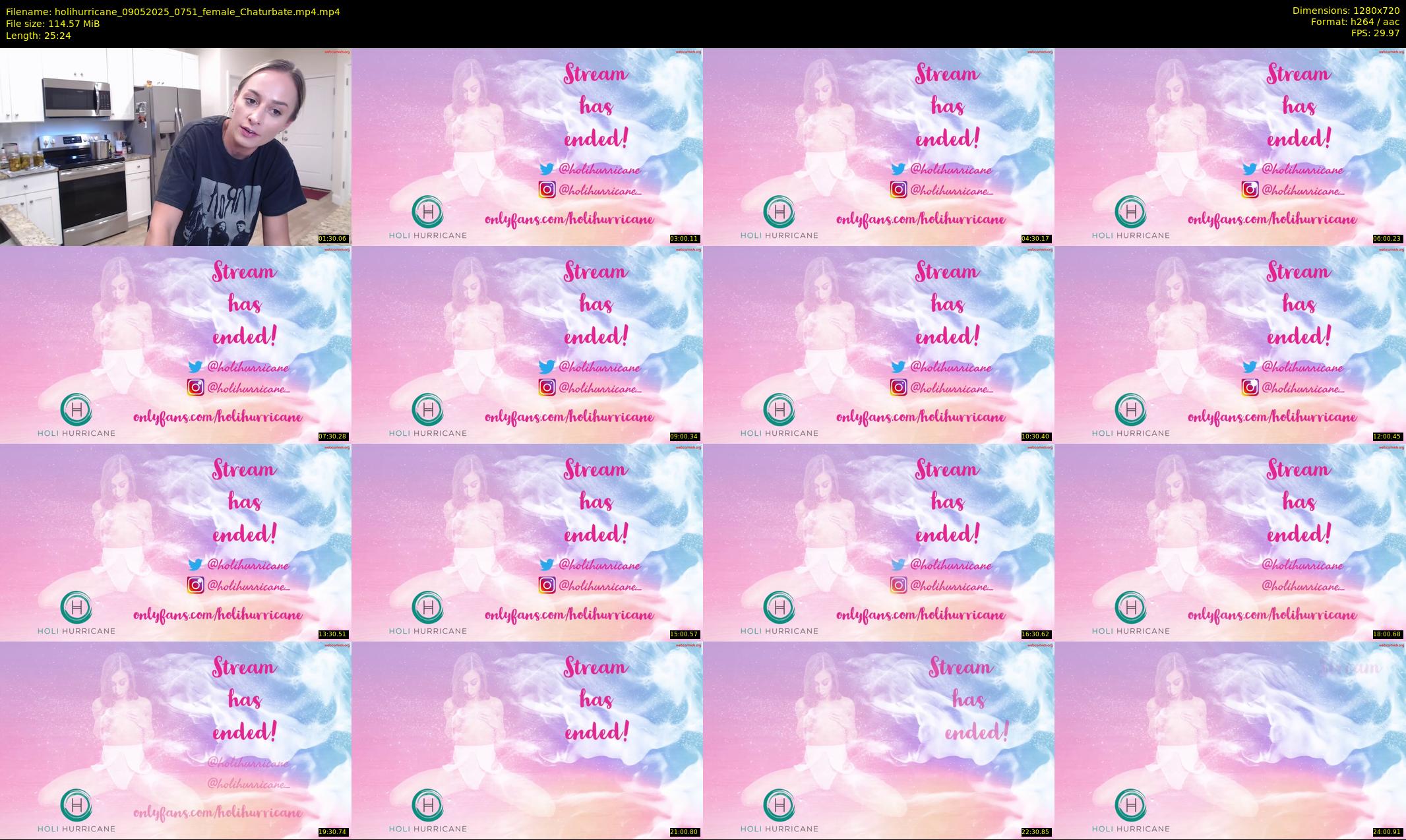 holihurricane — 26 minute Chaturbate female cam show recording, 720p, May 9, 2025