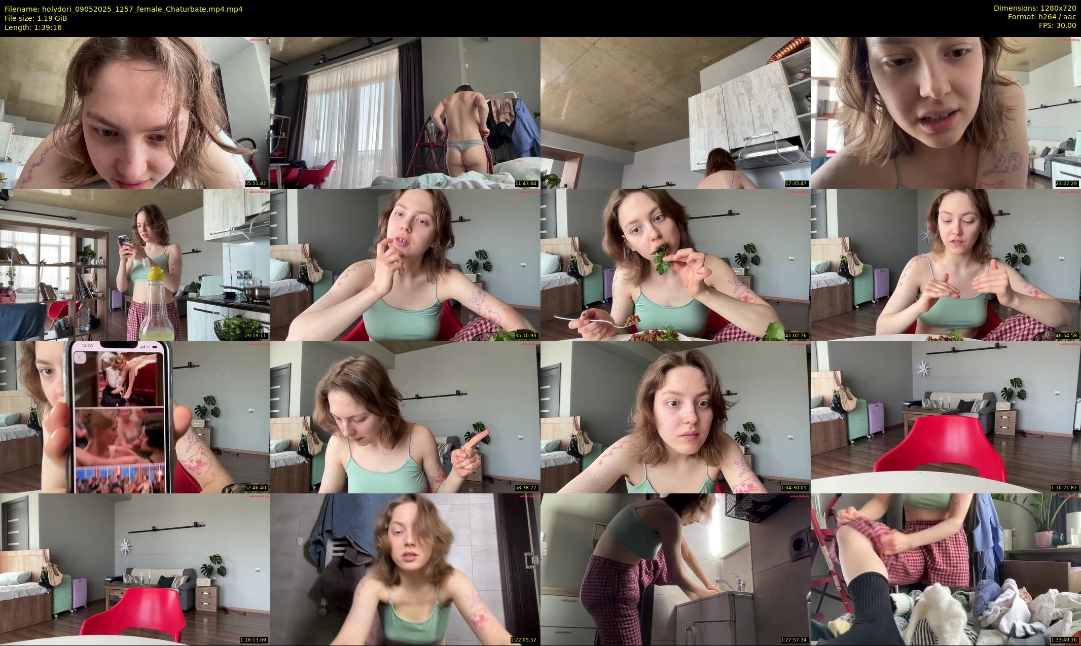 holydori — 100 minute Chaturbate female cam show recording, 720p, May 9, 2025