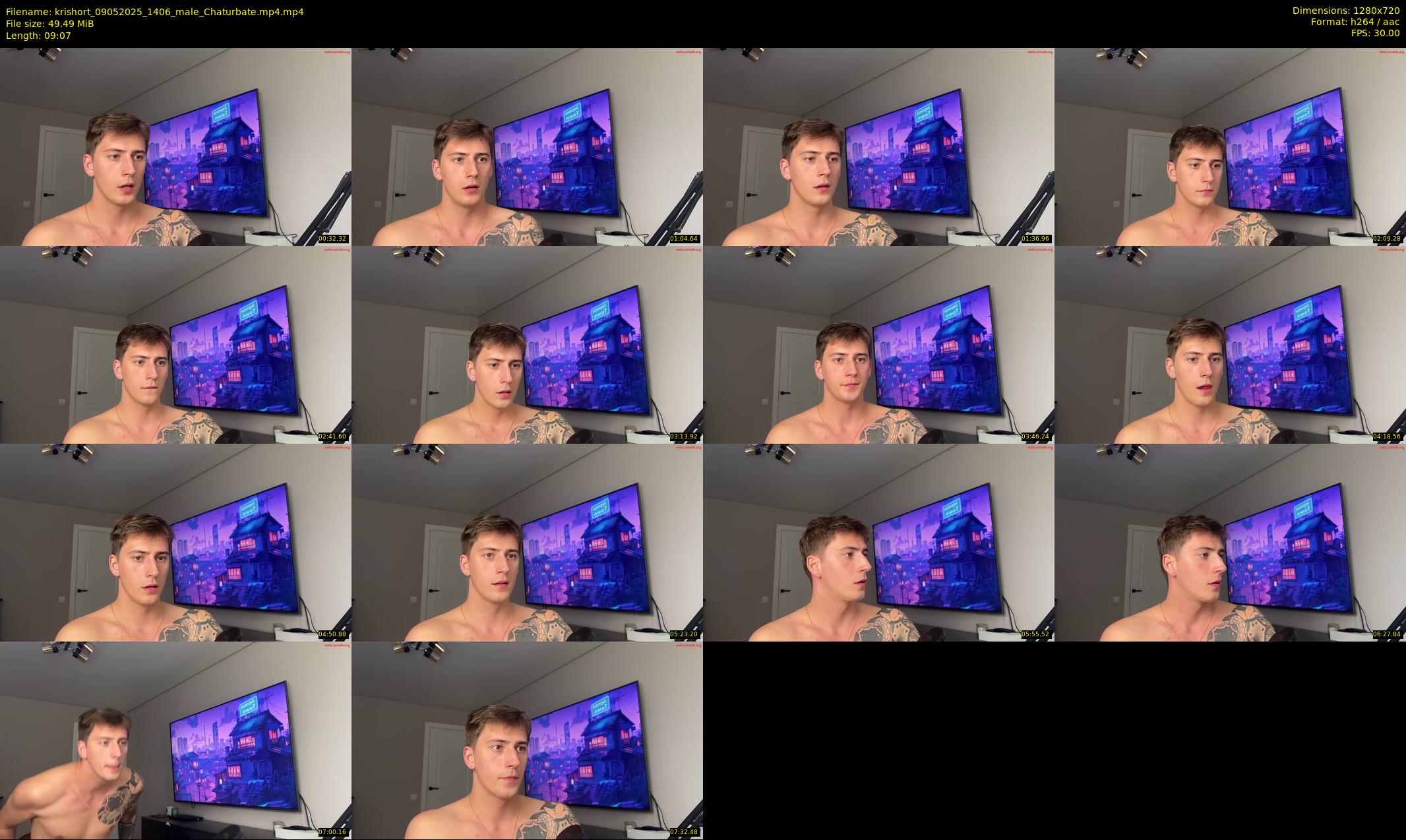 krishort — 10 minute Chaturbate male cam show recording, 720p, May 9, 2025