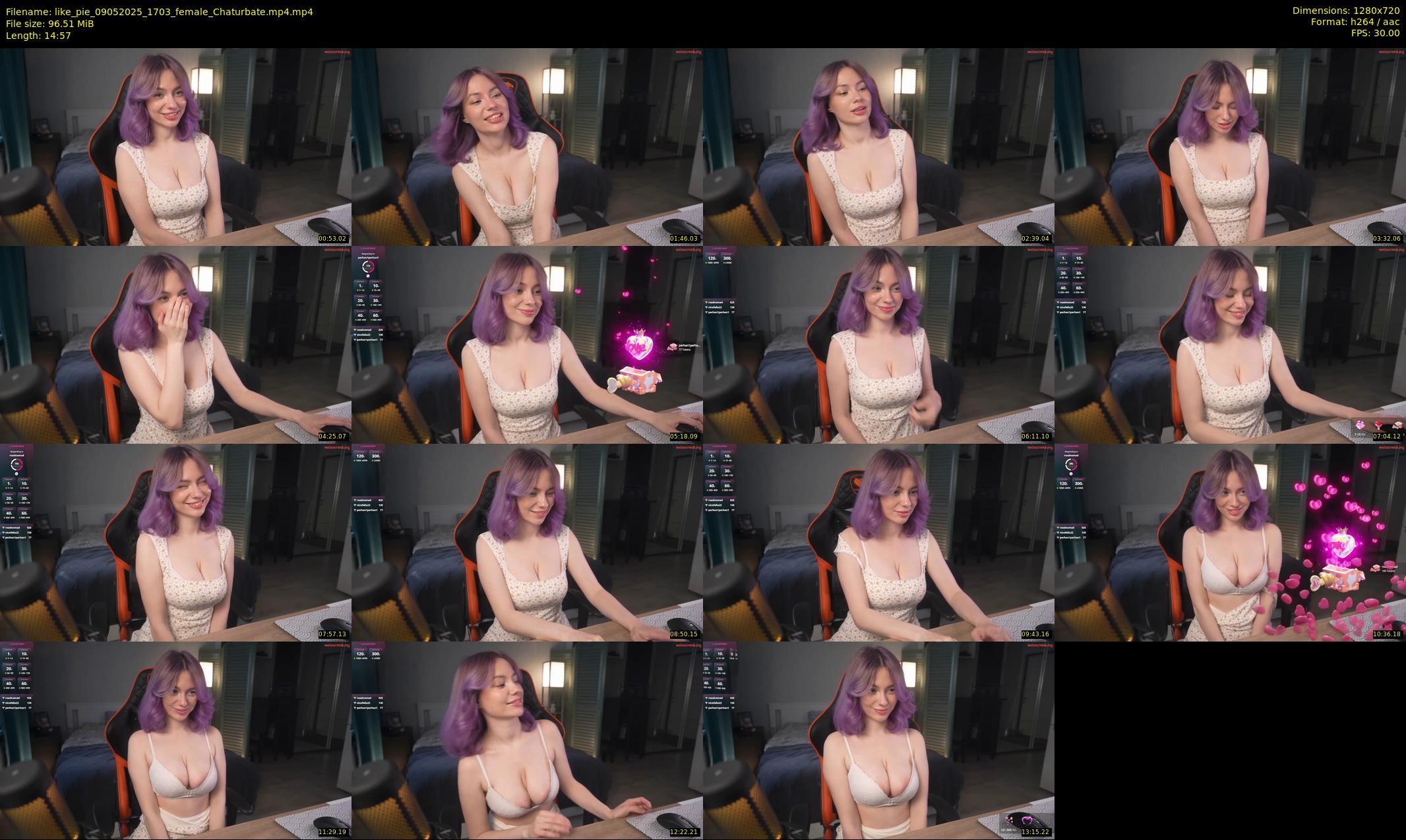 like_pie — 15 minute Chaturbate couple cam show recording, 720p, May 9, 2025
