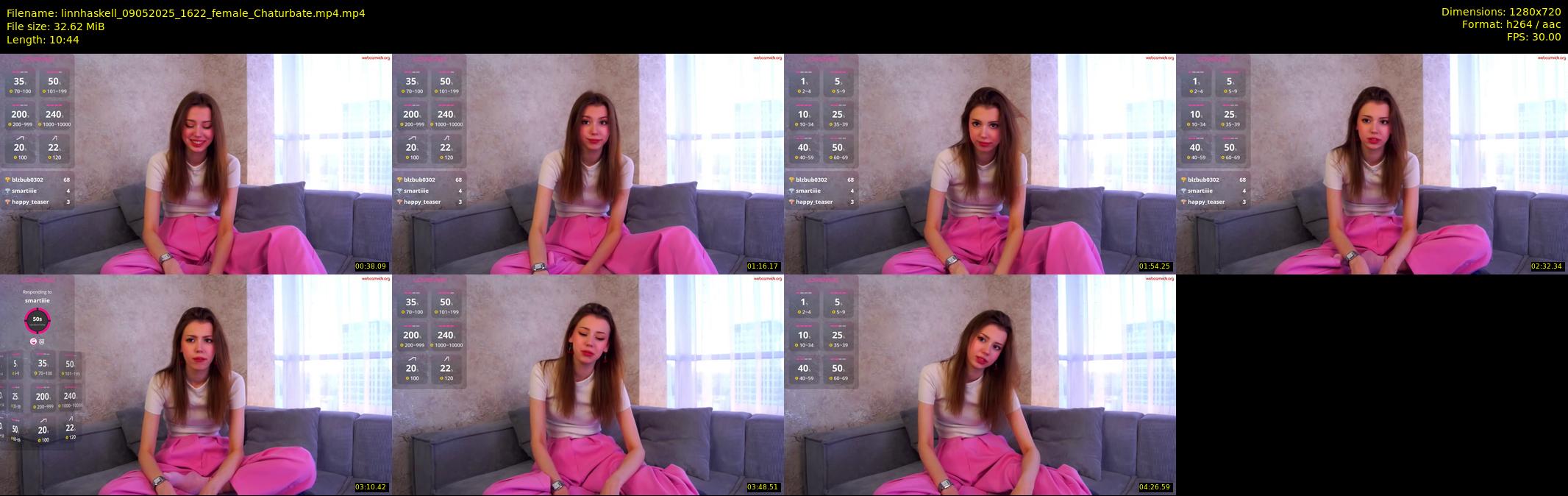 linnhaskell — 11 minute Chaturbate female cam show recording, 720p, May 9, 2025