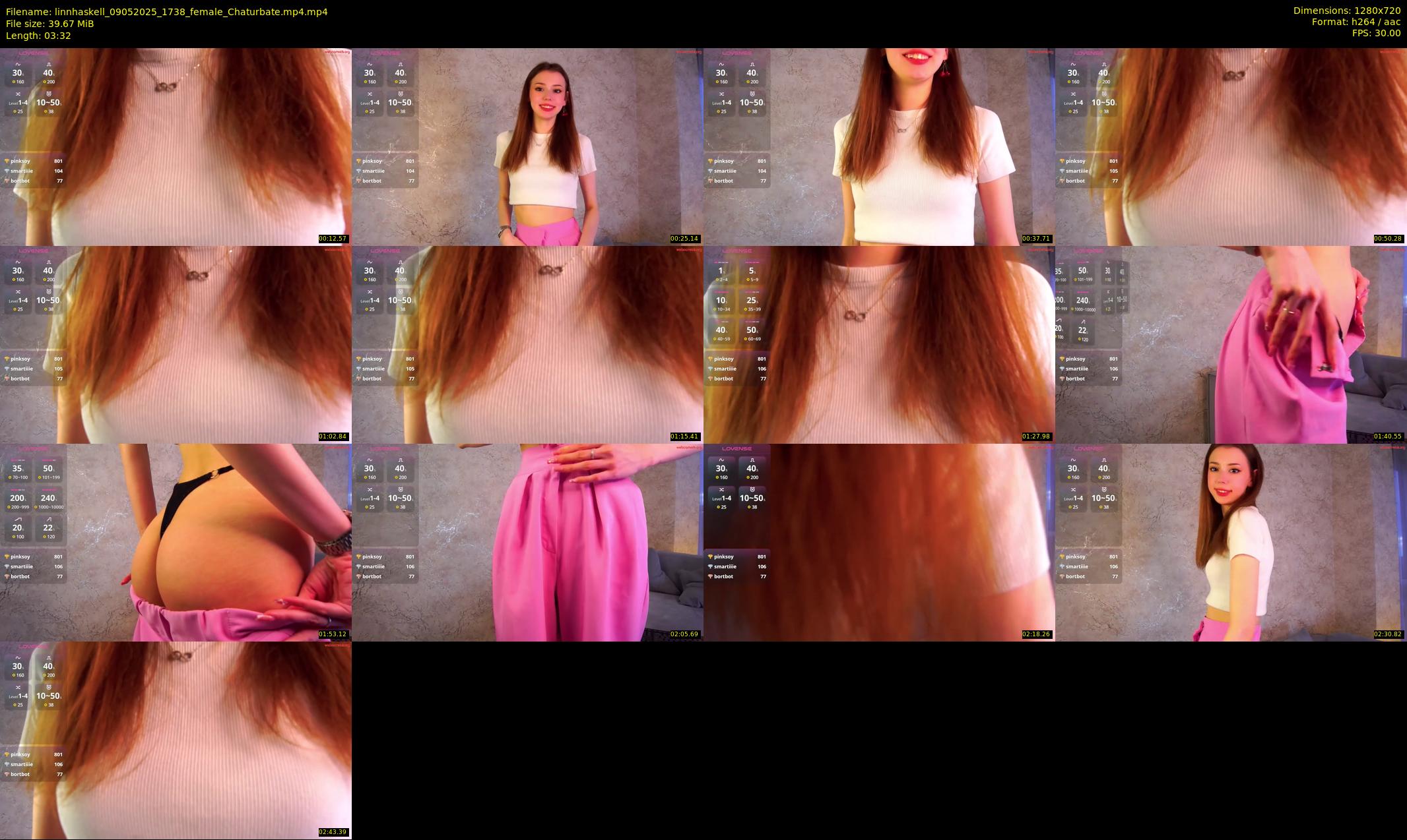 linnhaskell — 4 minute Chaturbate female cam show recording, 720p, May 9, 2025