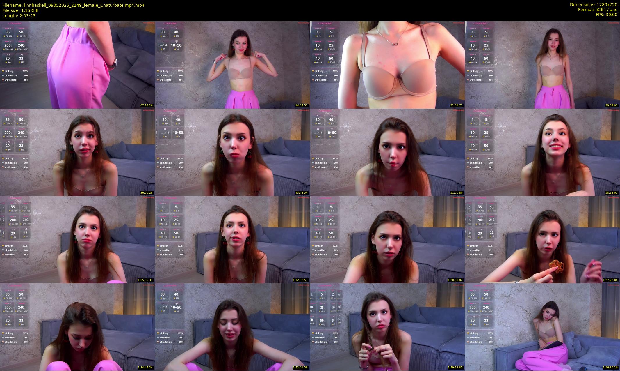 linnhaskell — 124 minute Chaturbate female cam show recording, 720p, May 9, 2025