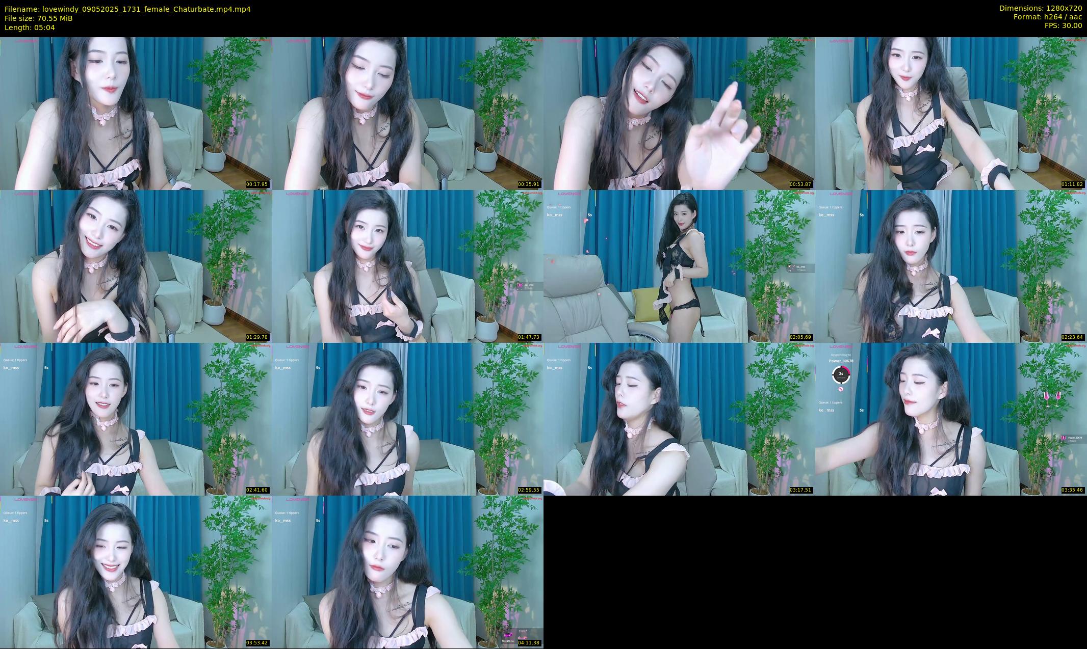 lovewindy — 6 minute Chaturbate female cam show recording, 720p, May 9, 2025