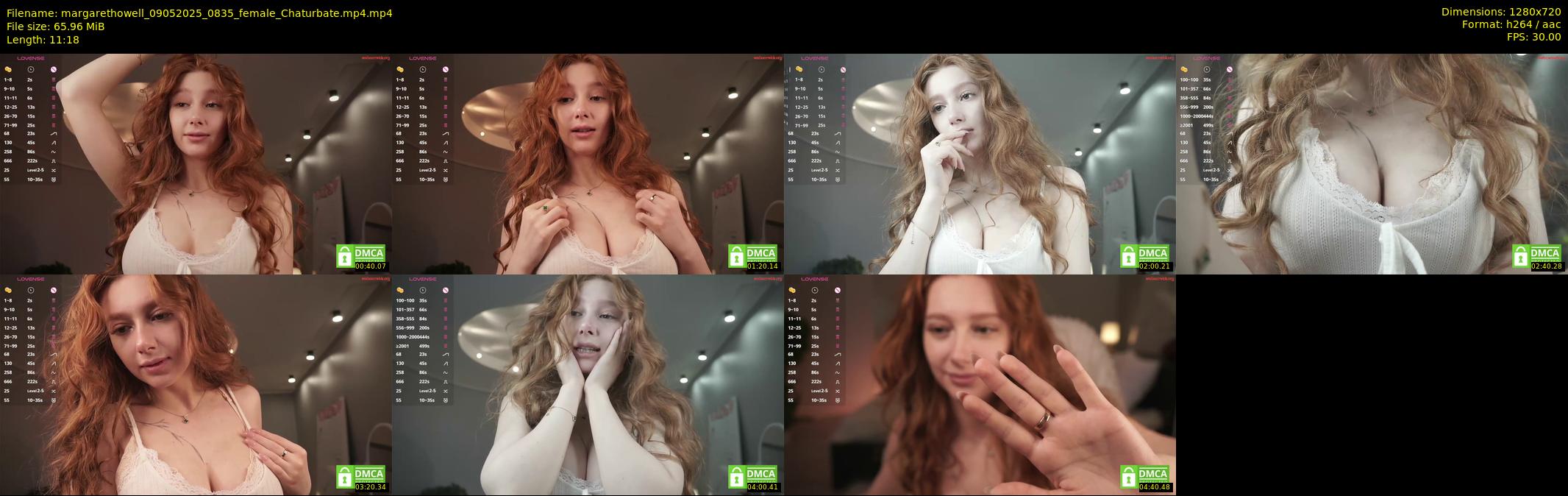 margarethowell — 12 minute Chaturbate female cam show recording, 720p, May 9, 2025