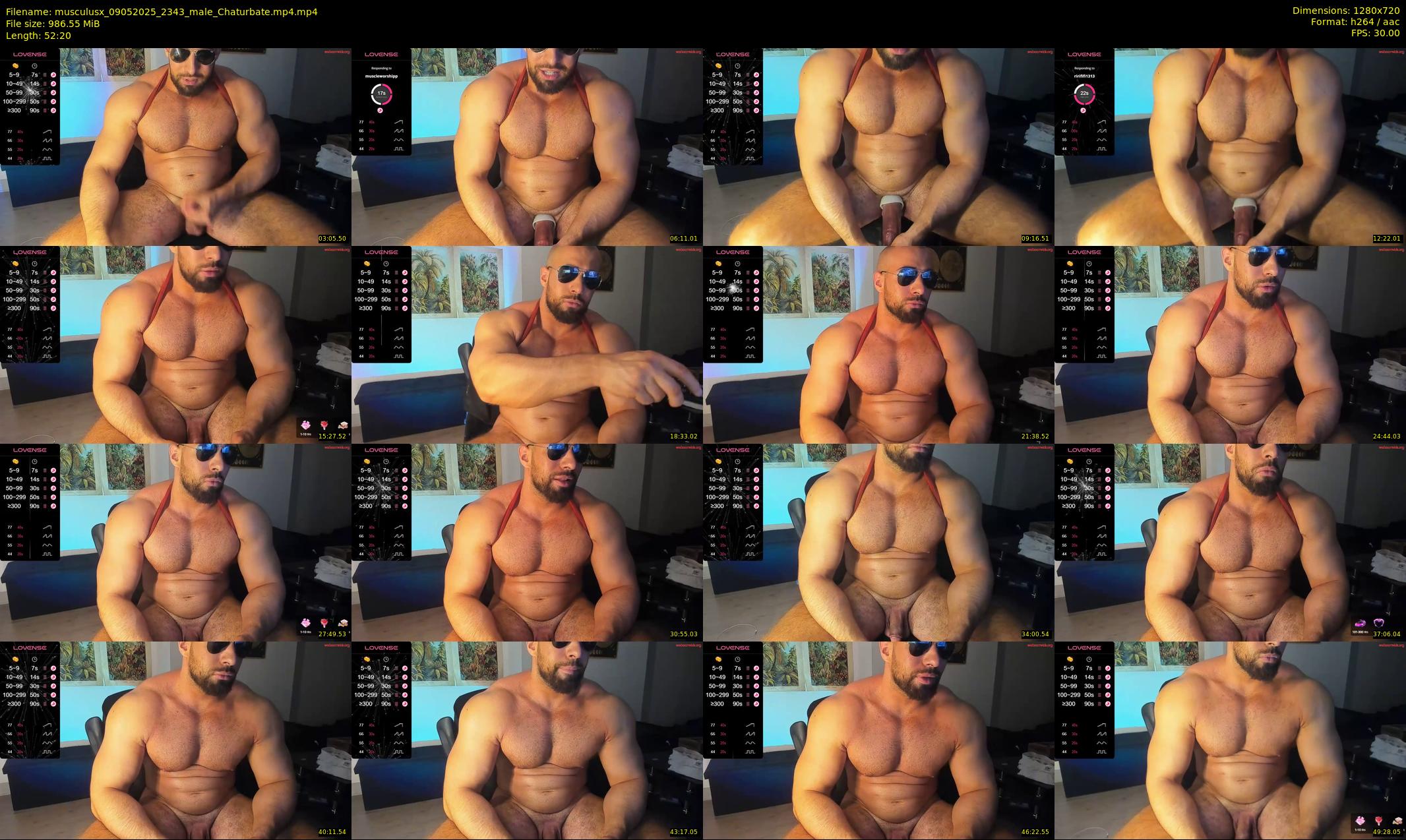 musculusx — 53 minute Chaturbate male cam show recording, 720p, May 9, 2025
