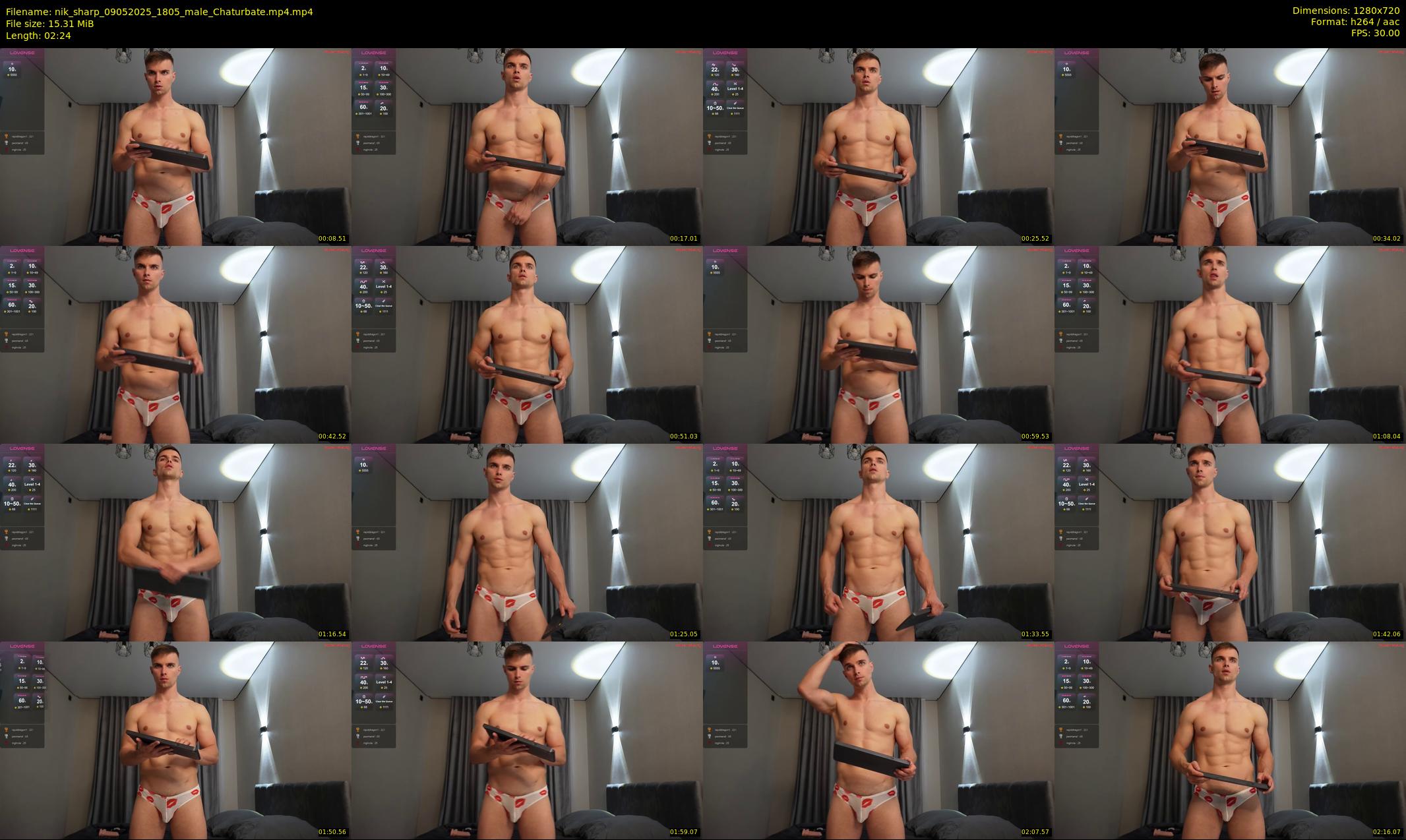 nik_sharp — 3 minute Chaturbate male cam show recording, 720p, May 9, 2025