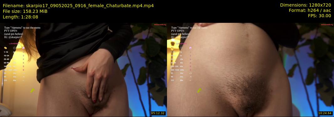 skarpio17 — 89 minute Chaturbate female cam show recording, 720p, May 9, 2025