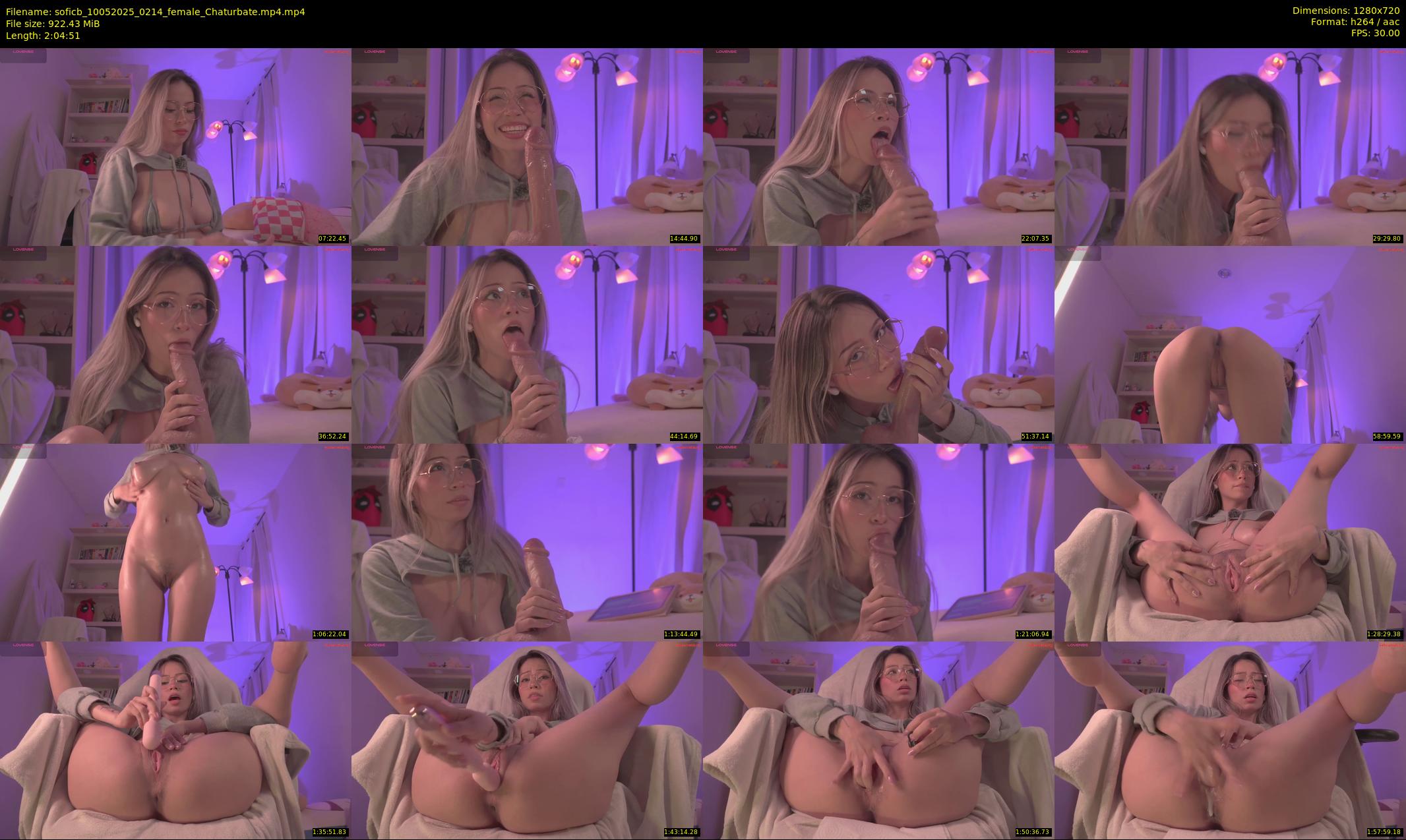 soficb — 125 minute Chaturbate female cam show recording, 720p, May 10, 2025