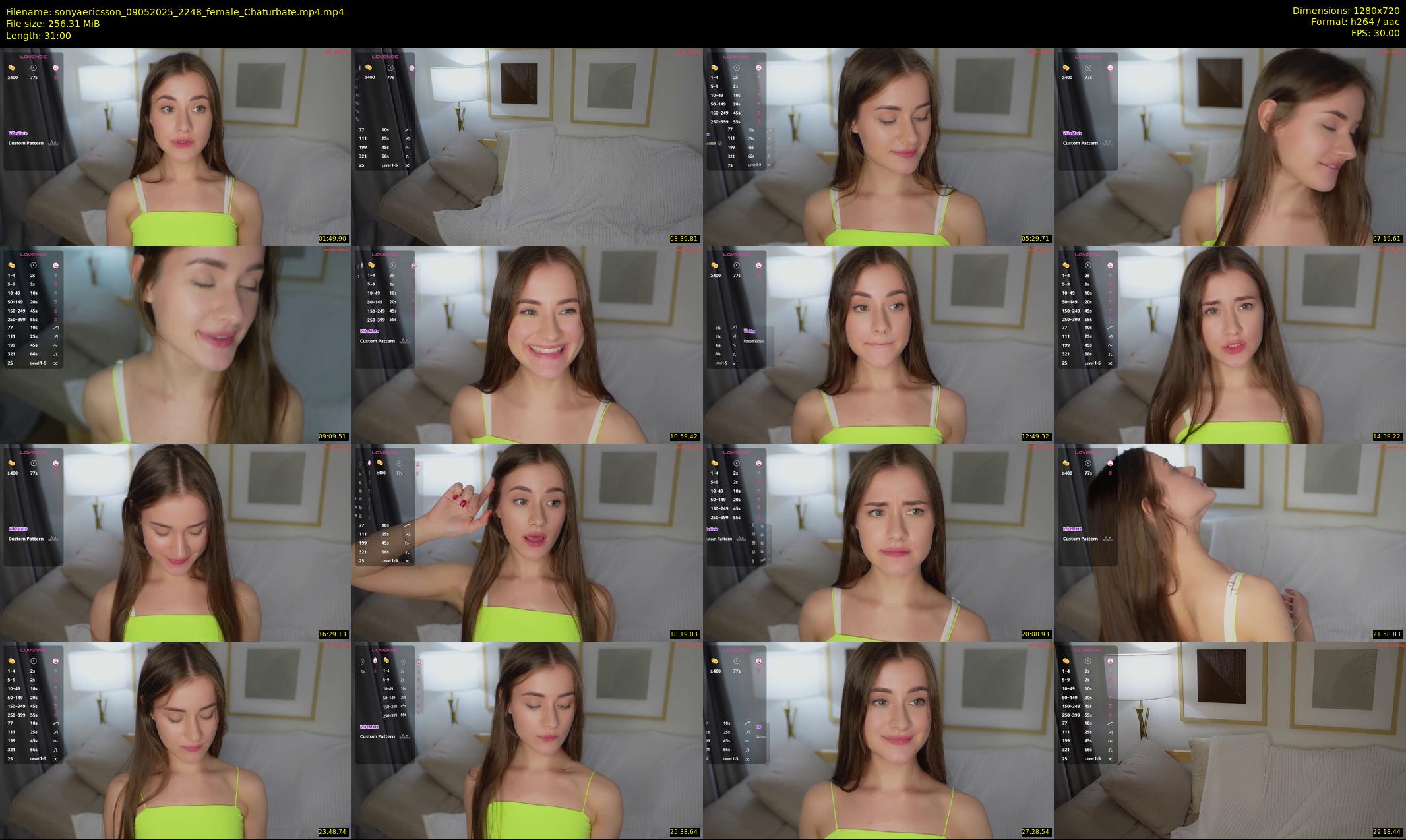 sonyaericsson — 31 minute Chaturbate female cam show recording, 720p, May 9, 2025