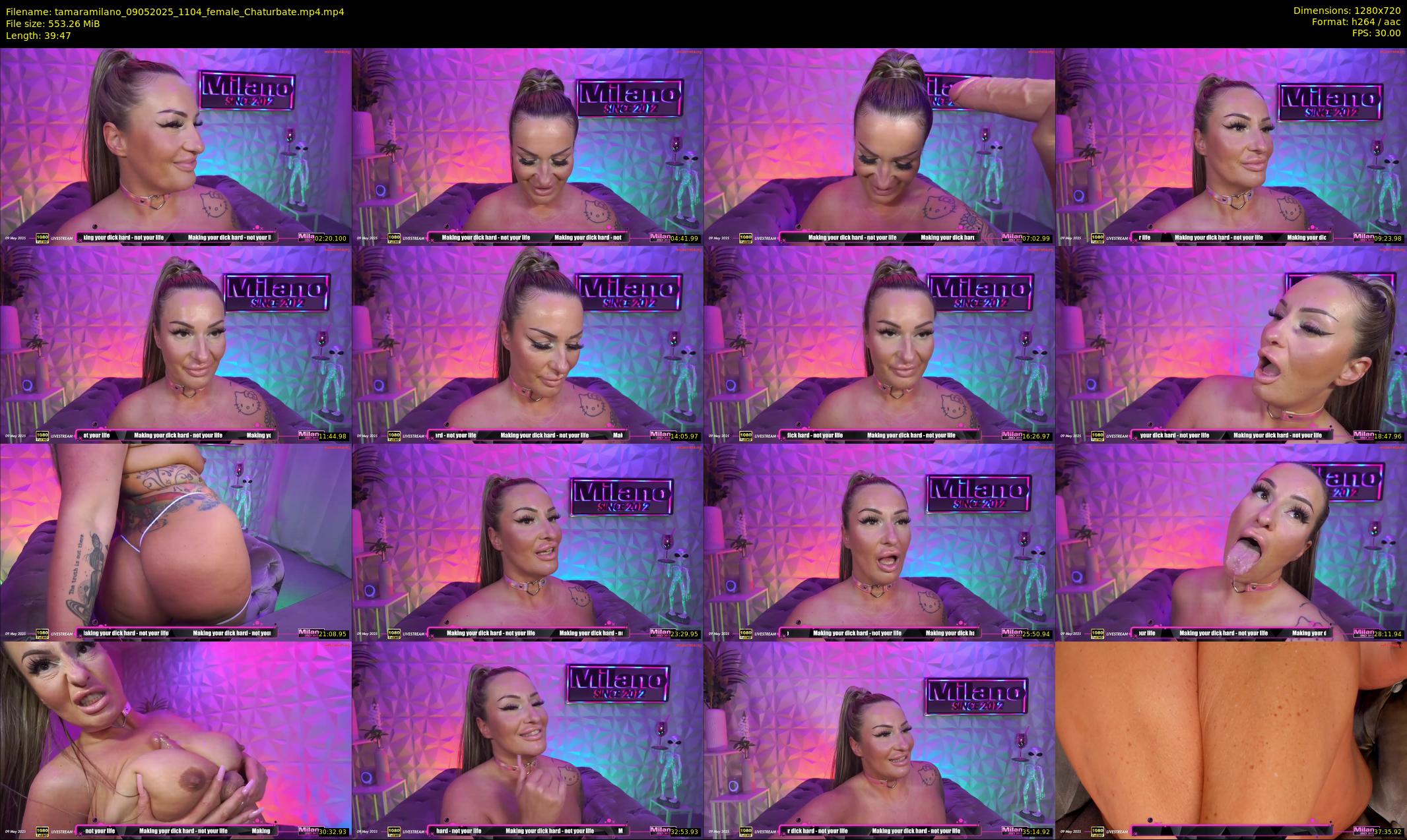 tamaramilano — 40 minute Chaturbate female cam show recording, 720p, May 9, 2025