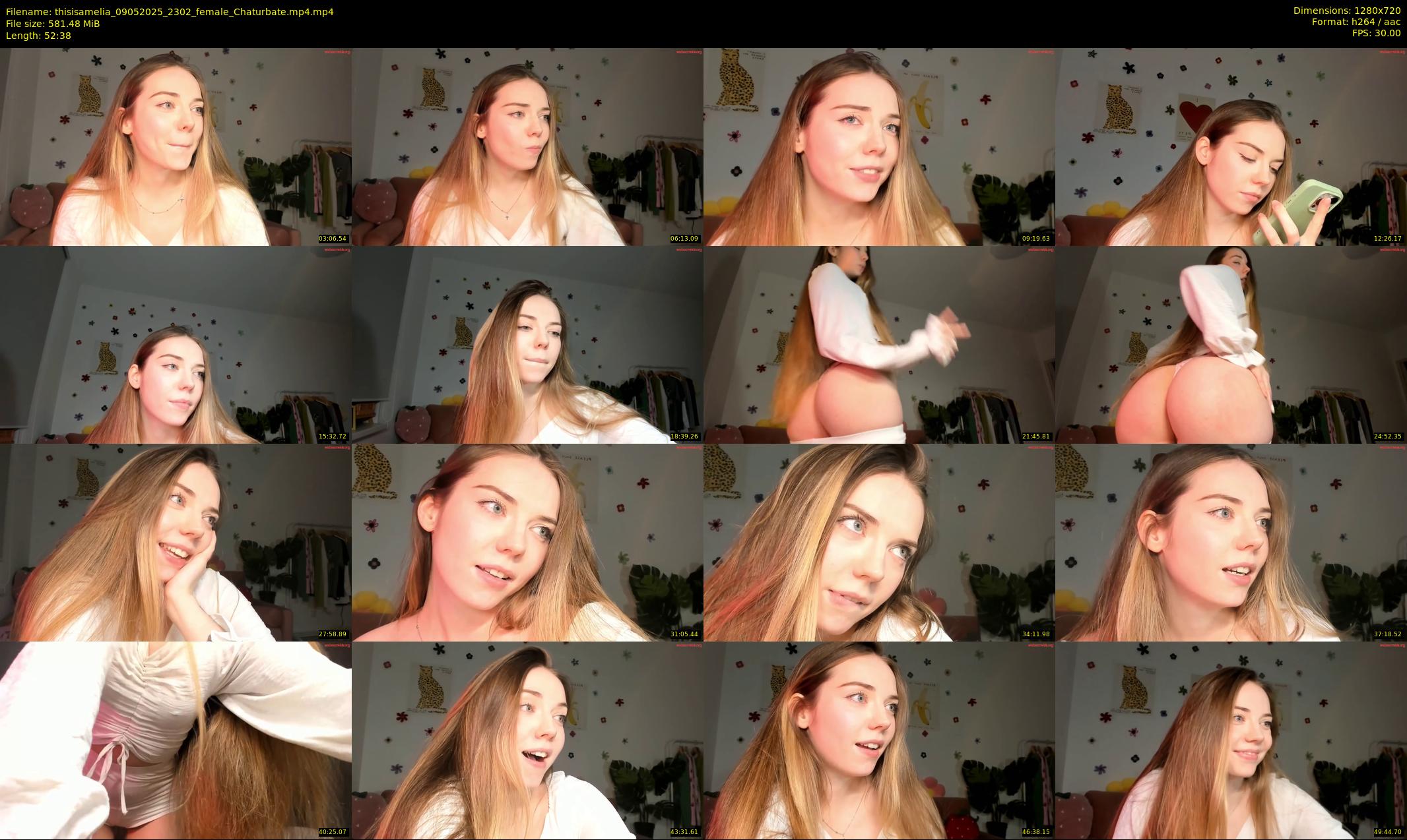 thisisamelia — 53 minute Chaturbate female cam show recording, 720p, May 9, 2025