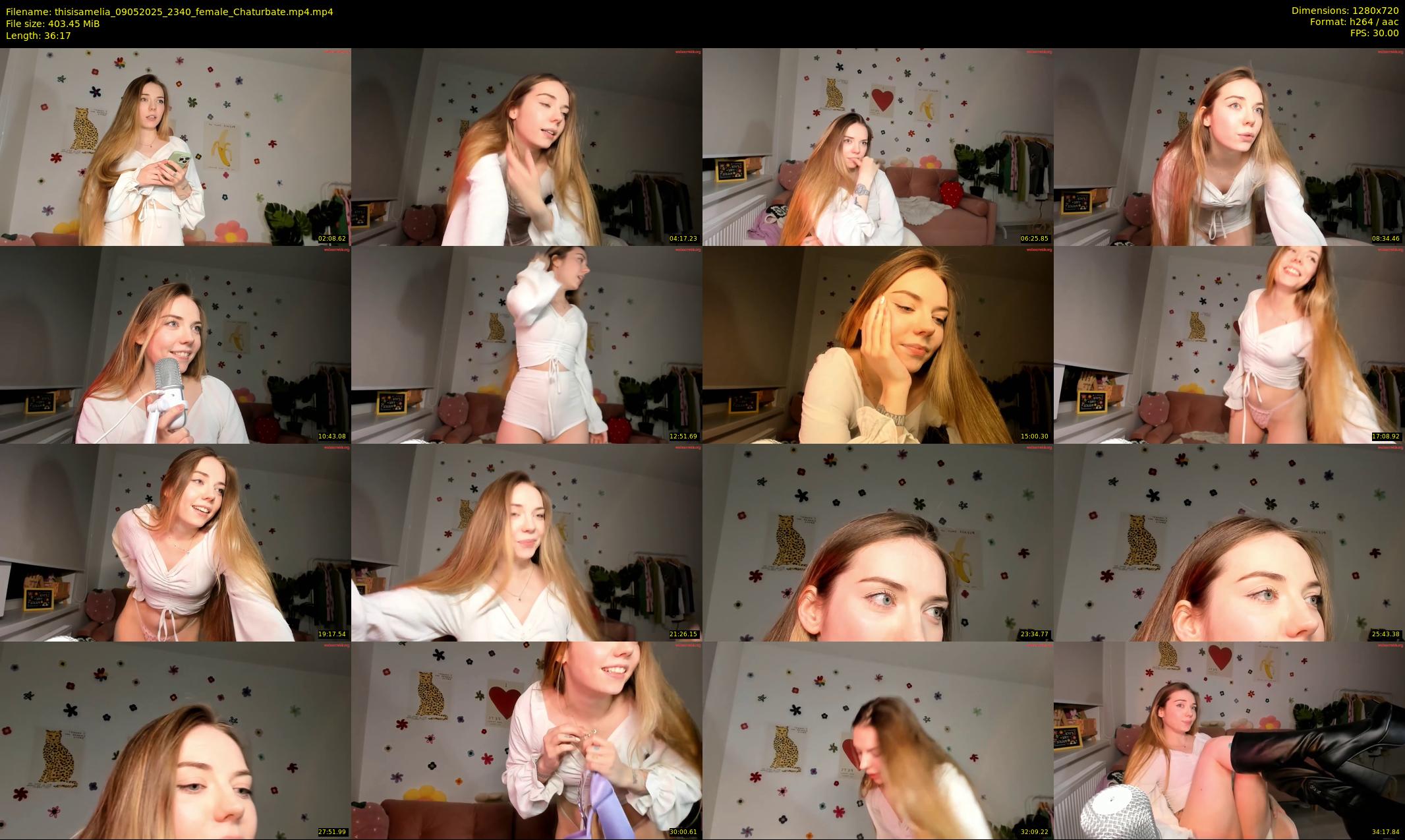 thisisamelia — 37 minute Chaturbate female cam show recording, 720p, May 9, 2025