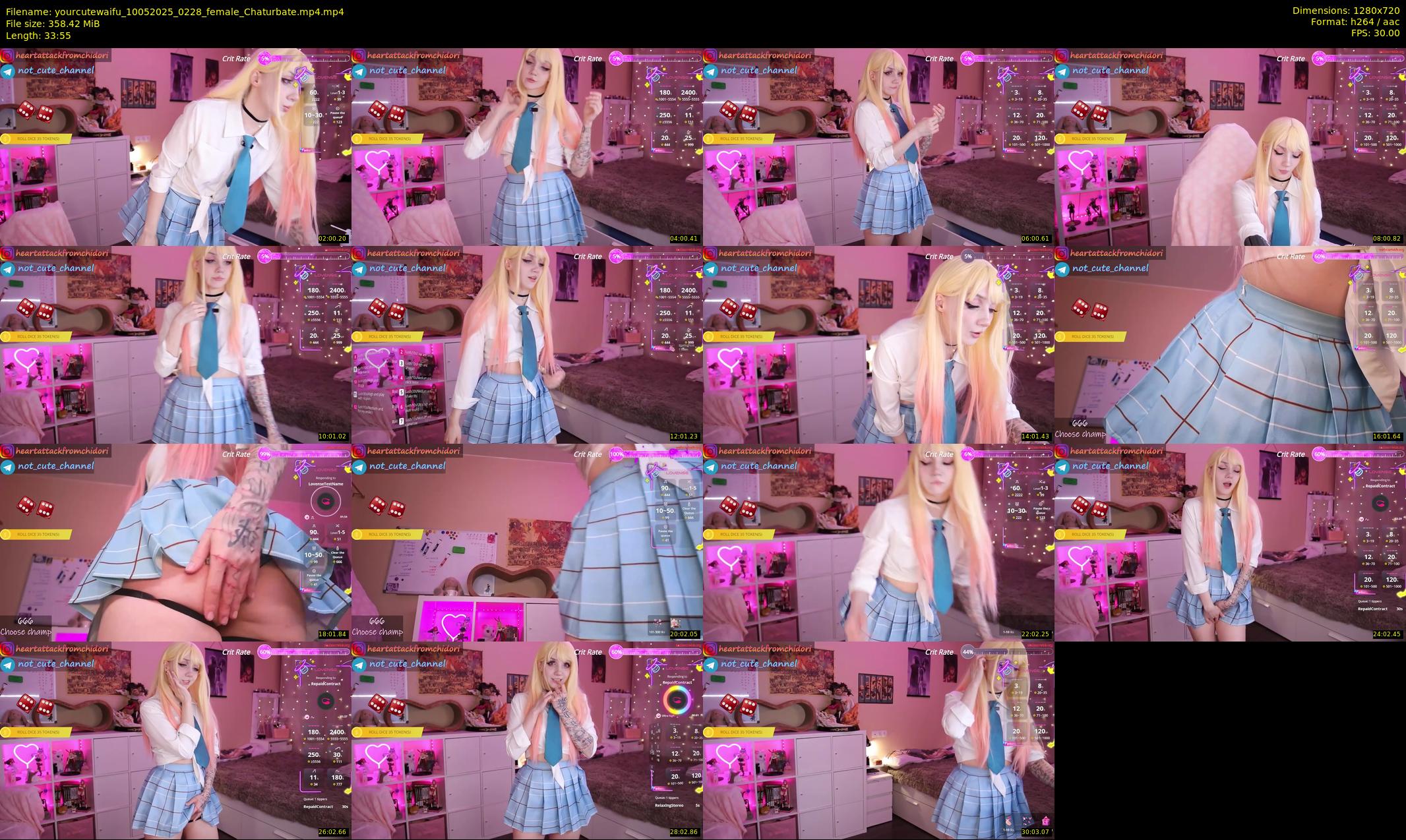 yourcutewaifu — 34 minute Chaturbate female cam show recording, 720p, May 10, 2025