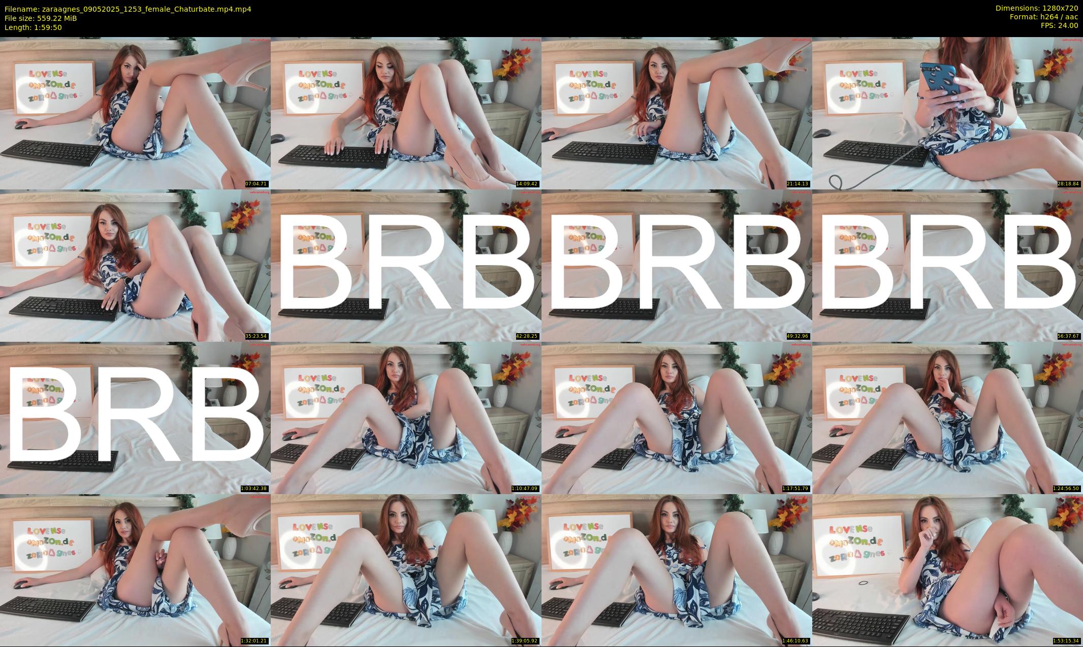 zaraagnes — 120 minute Chaturbate female cam show recording, 720p, May 9, 2025