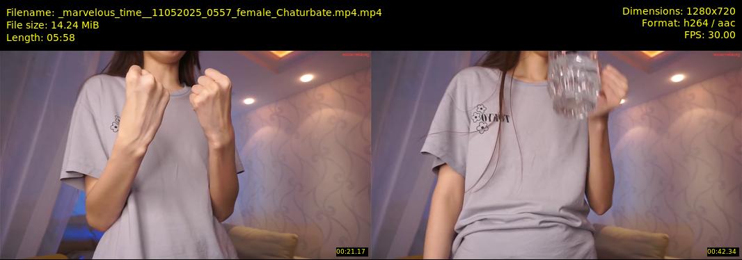 _marvelous_time_ — 6 minute Chaturbate female cam show recording, 720p, May 11, 2025