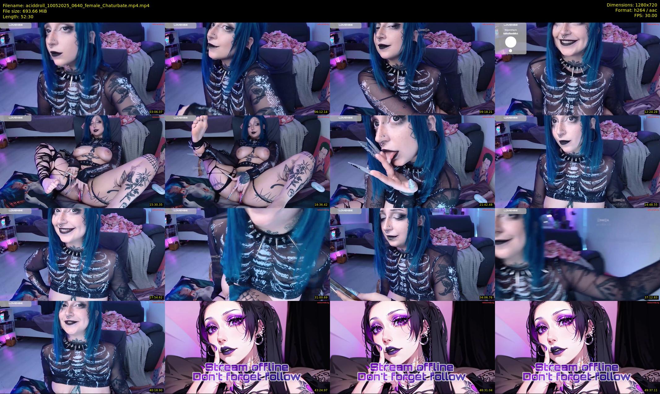 aciddroll — 53 minute Chaturbate female cam show recording, 720p, May 10, 2025