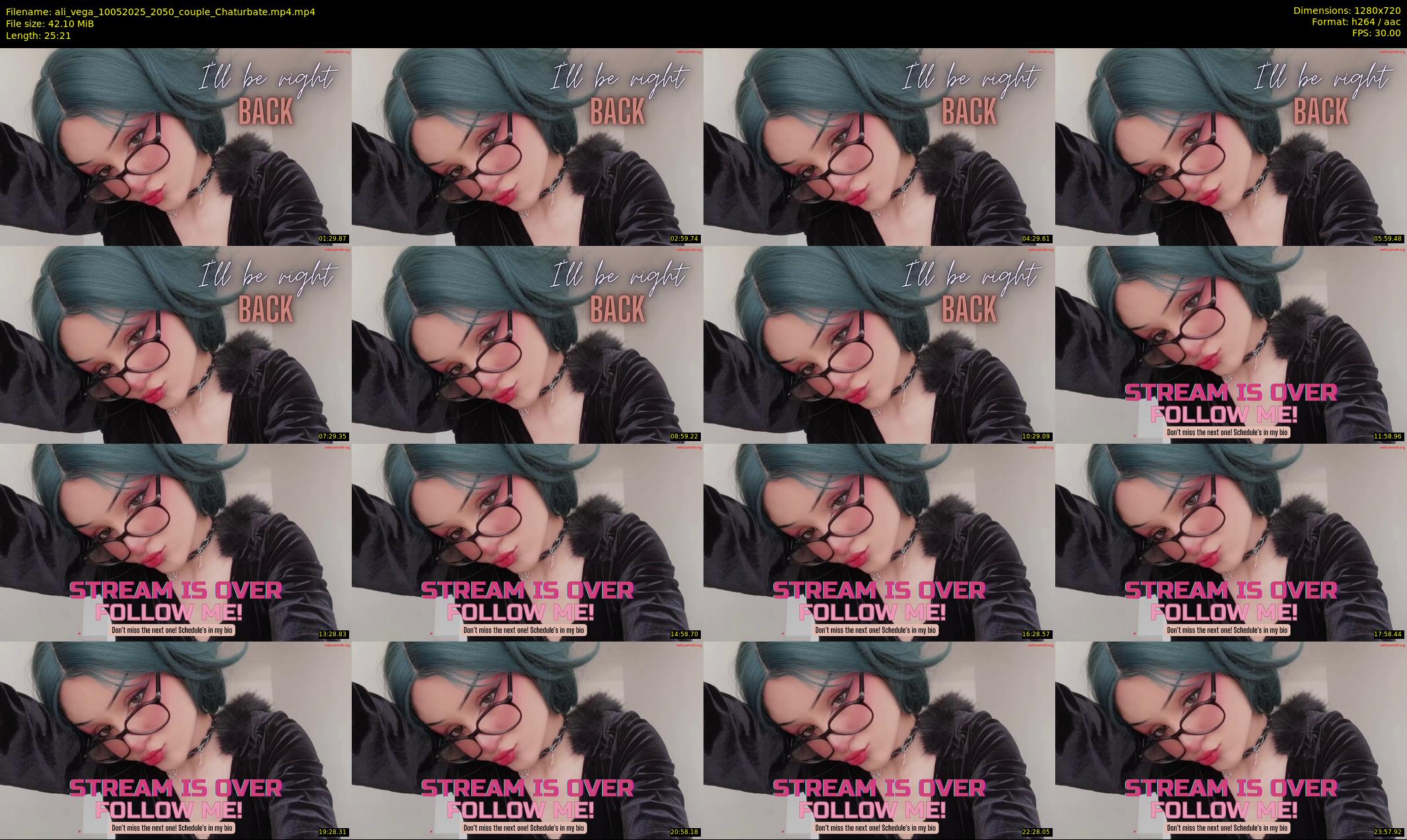 ali_vega — 26 minute Chaturbate couple cam show recording, 720p, May 10, 2025