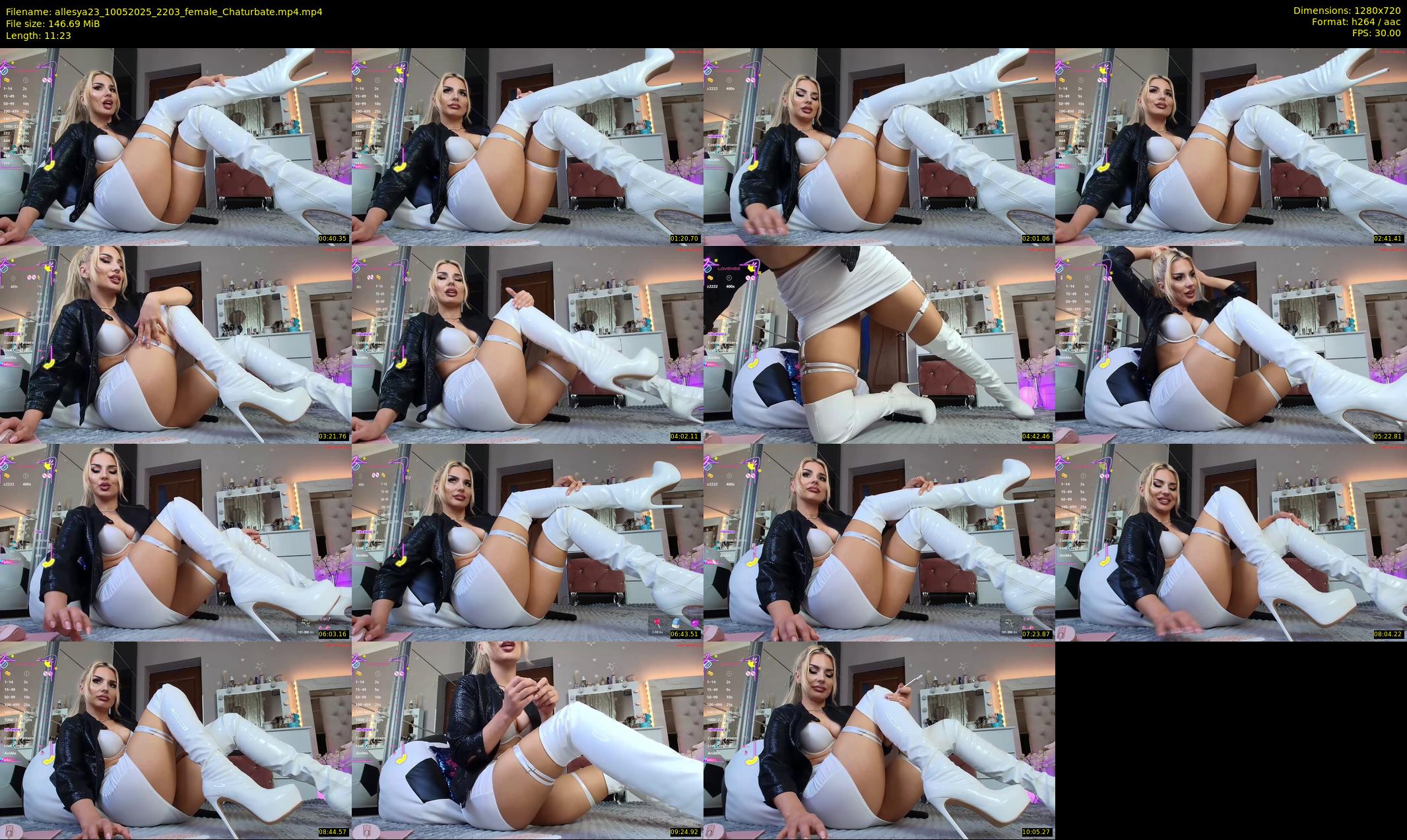 allesya23 — 12 minute Chaturbate female cam show recording, 720p, May 10, 2025