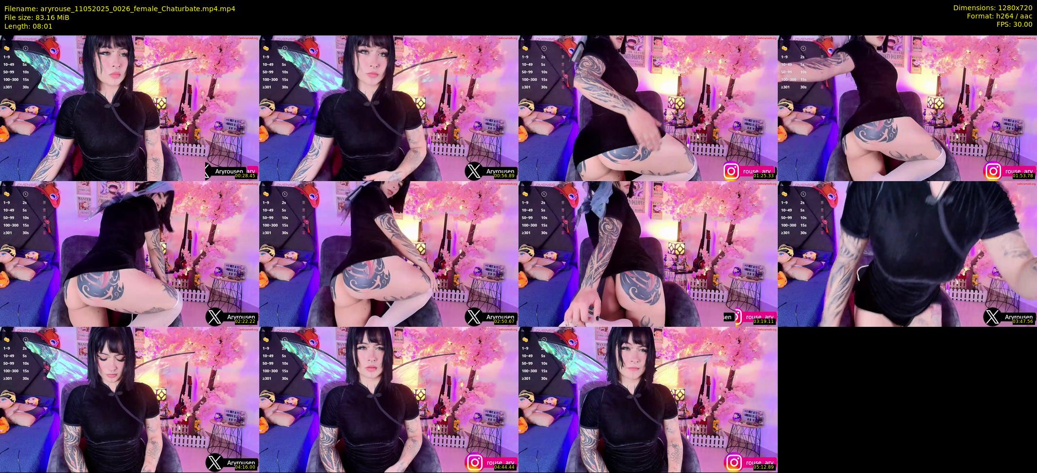 aryrouse — 9 minute Chaturbate female cam show recording, 720p, May 11, 2025