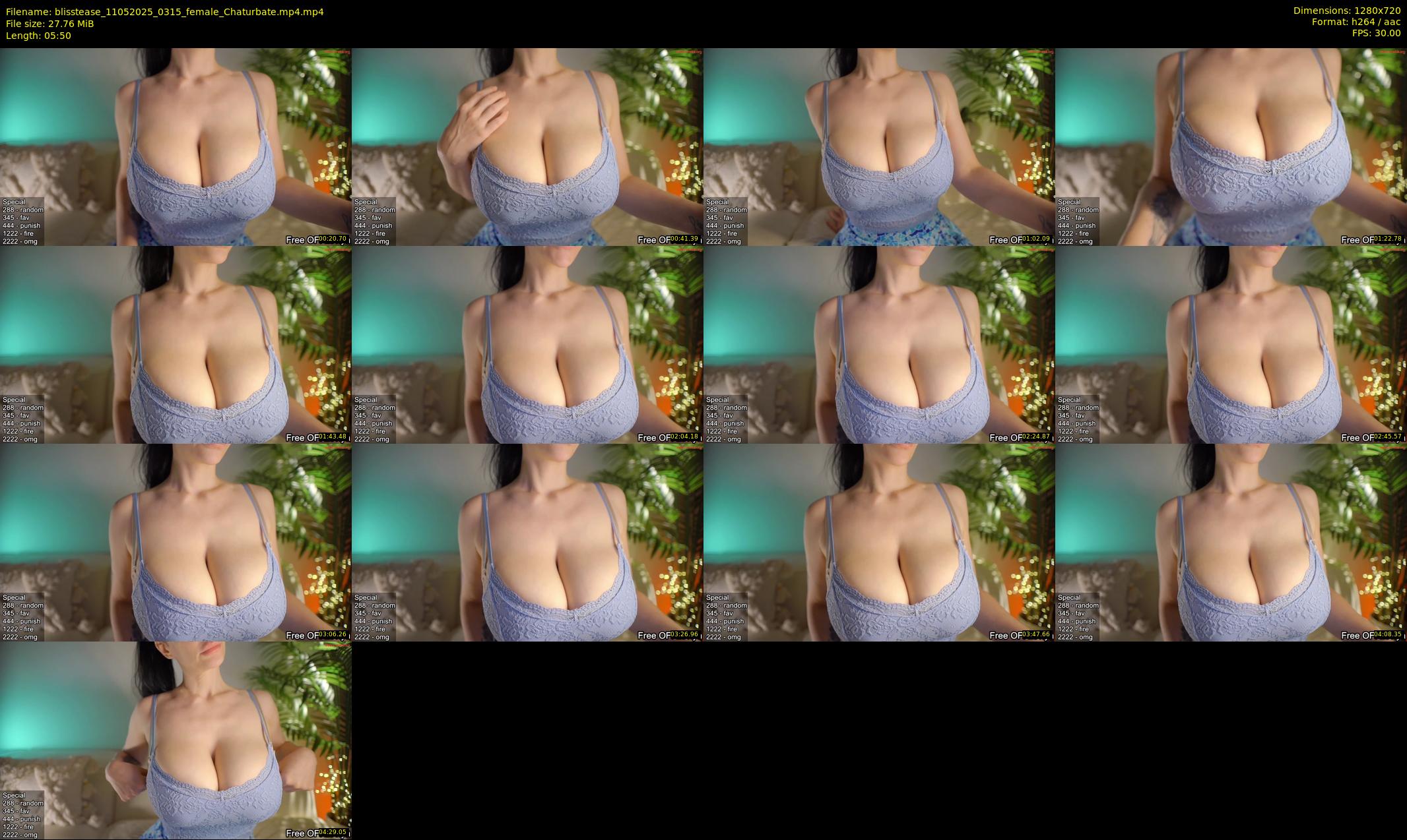blisstease — 6 minute Chaturbate female cam show recording, 720p, May 11, 2025