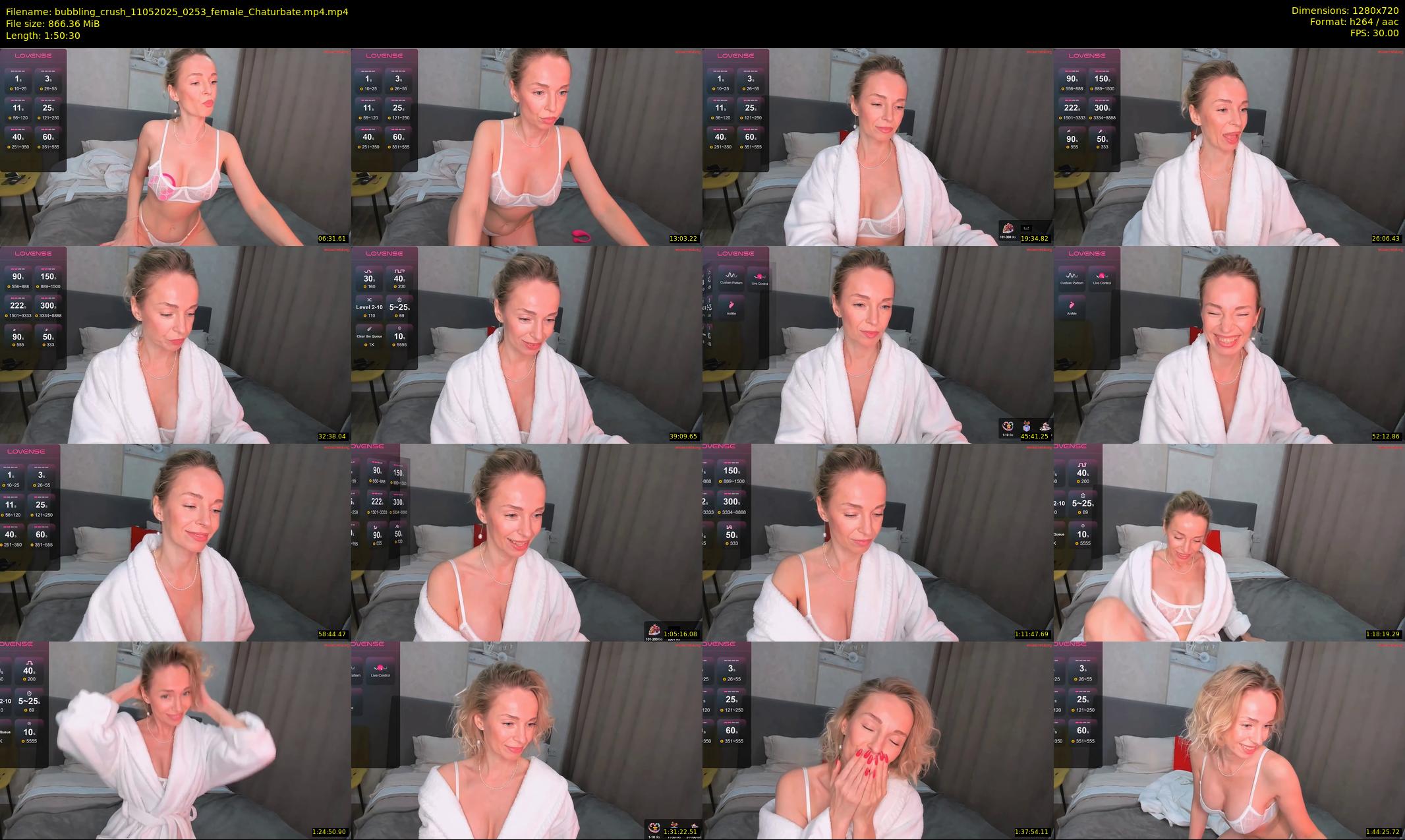 bubbling_crush — 111 minute Chaturbate female cam show recording, 720p, May 11, 2025