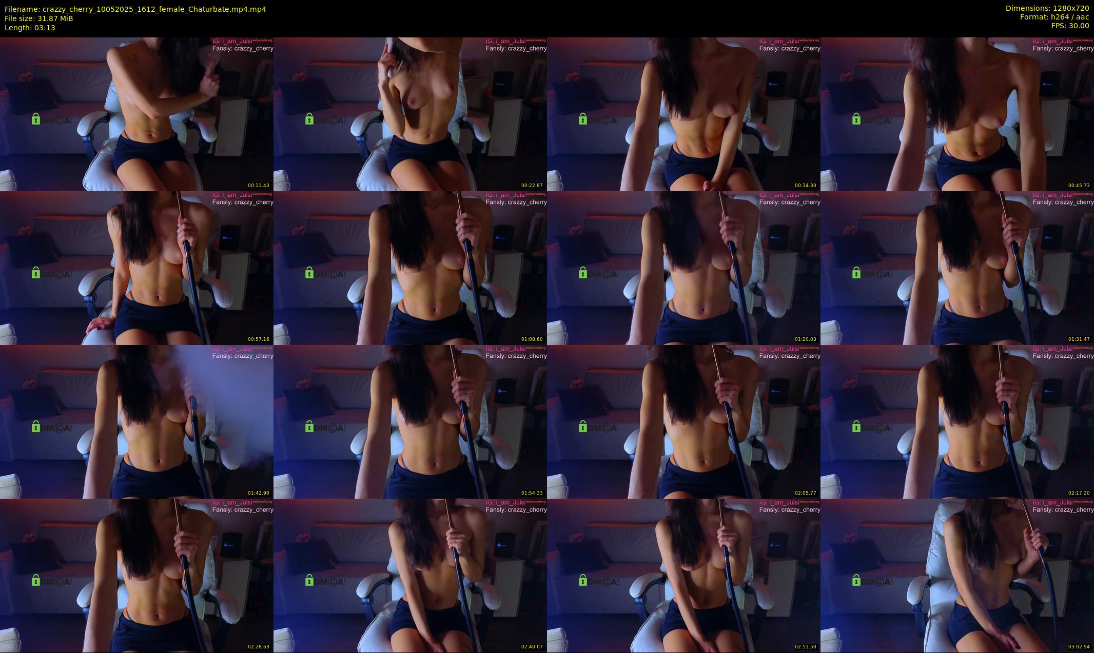 crazzy_cherry — 4 minute Chaturbate female cam show recording, 720p, May 10, 2025