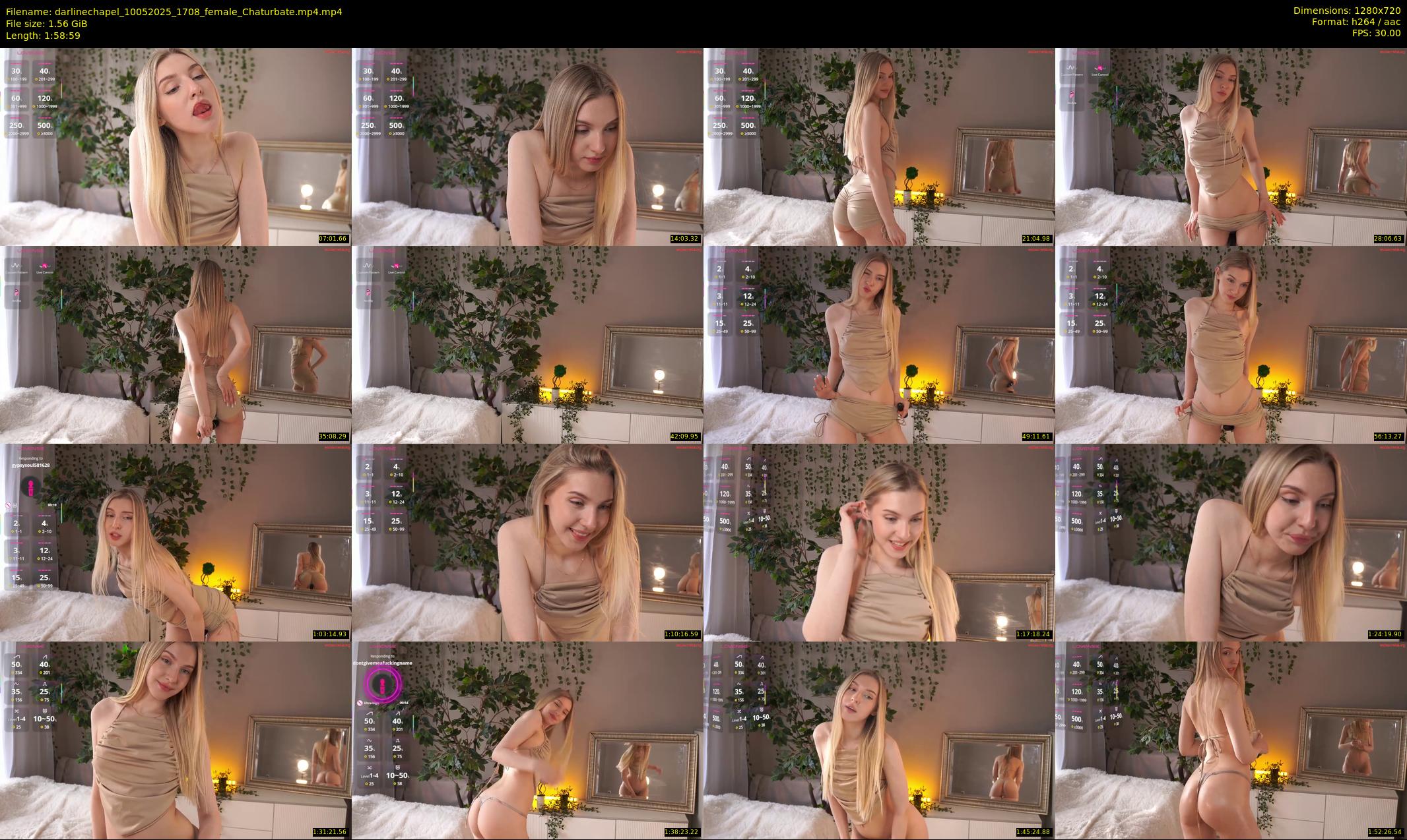 darlinechapel — 119 minute Chaturbate female cam show recording, 720p, May 10, 2025